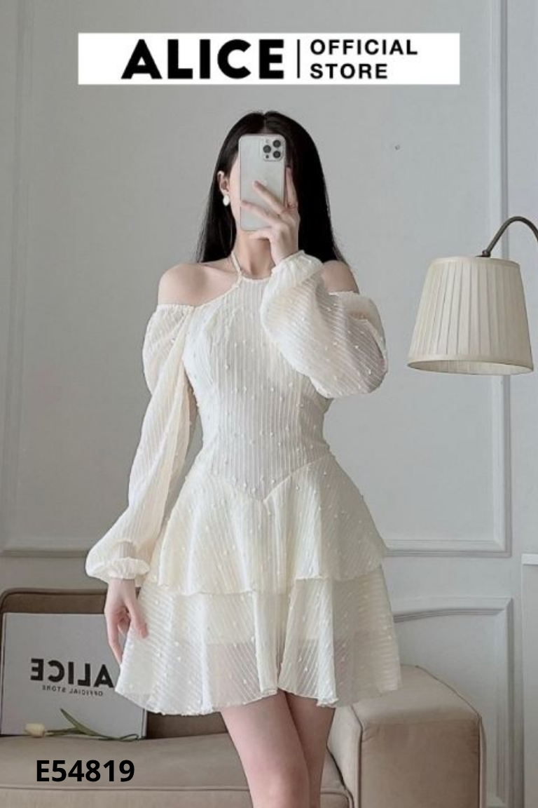 Váy be ALICE họa tiết sọc phối tầng