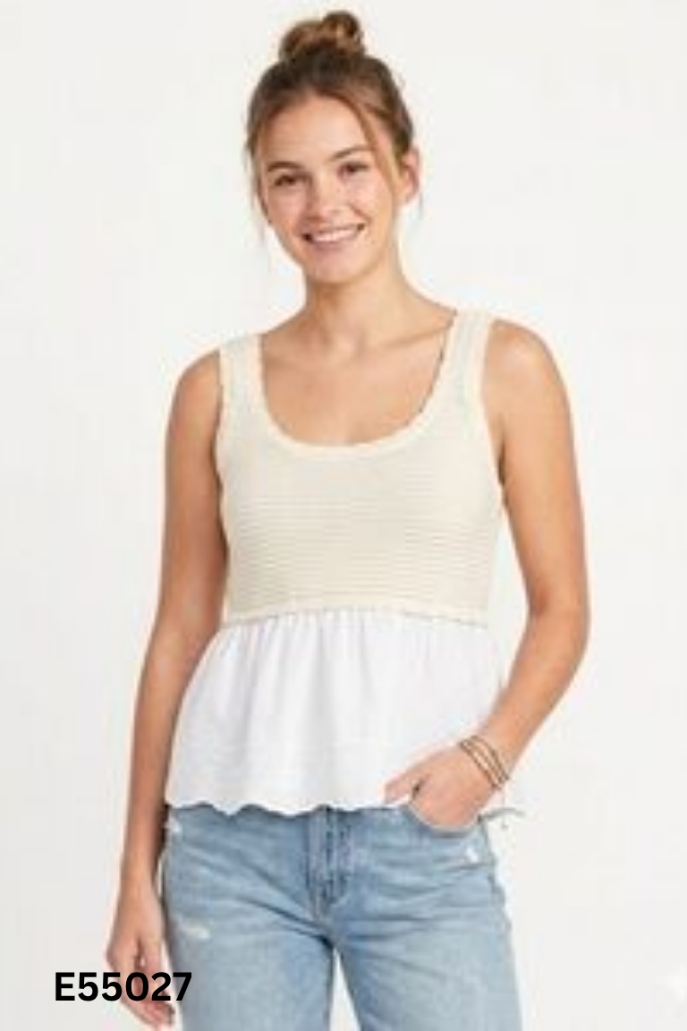 Áo HAUTE HIPPIE len be phối trắng