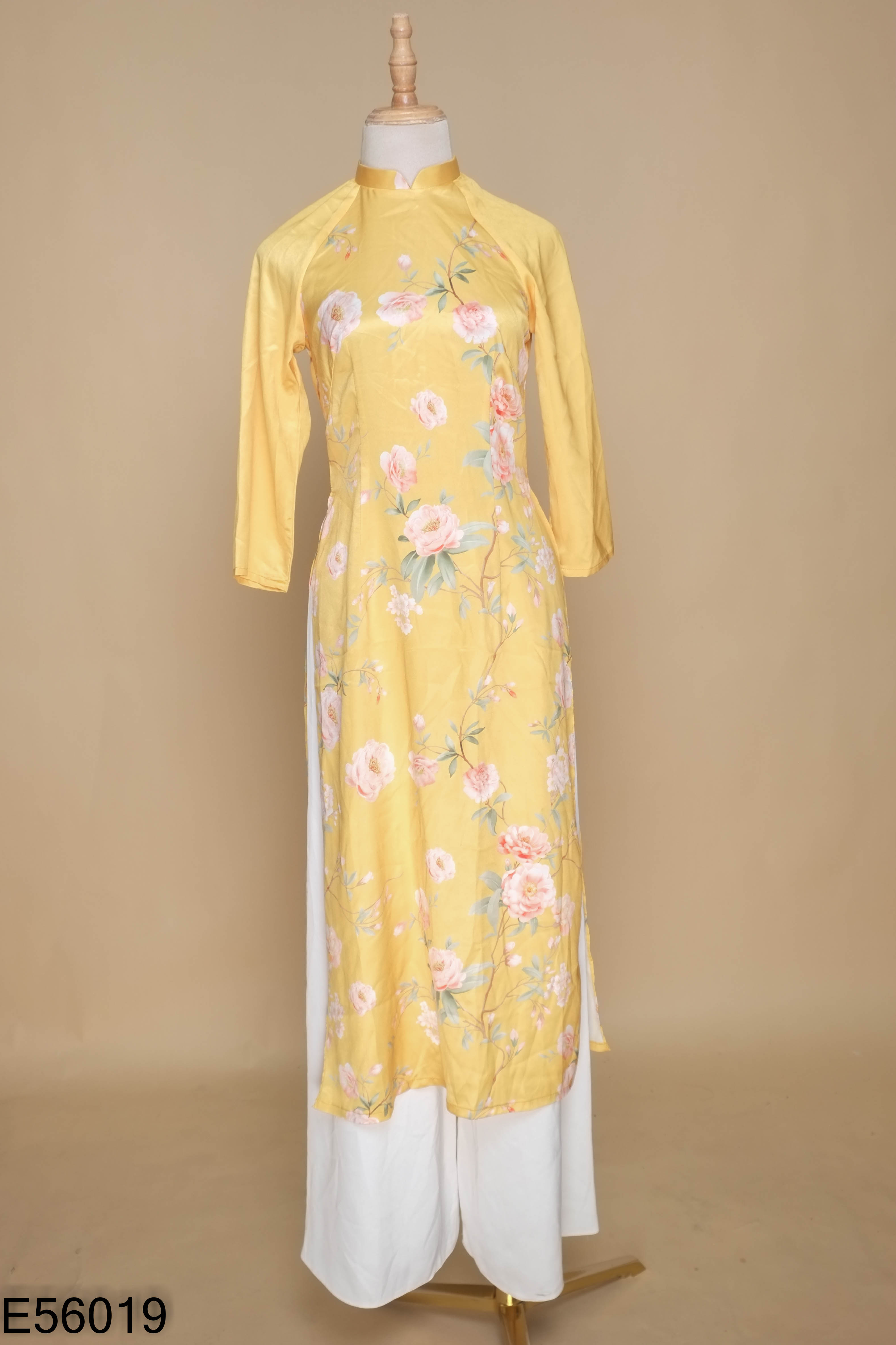 Set áo dài vàng lụa NORICK+quần