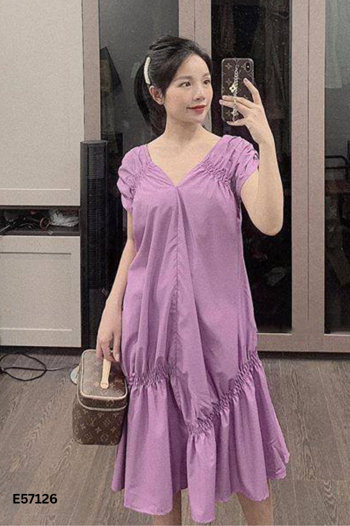 Váy tím tay bồng