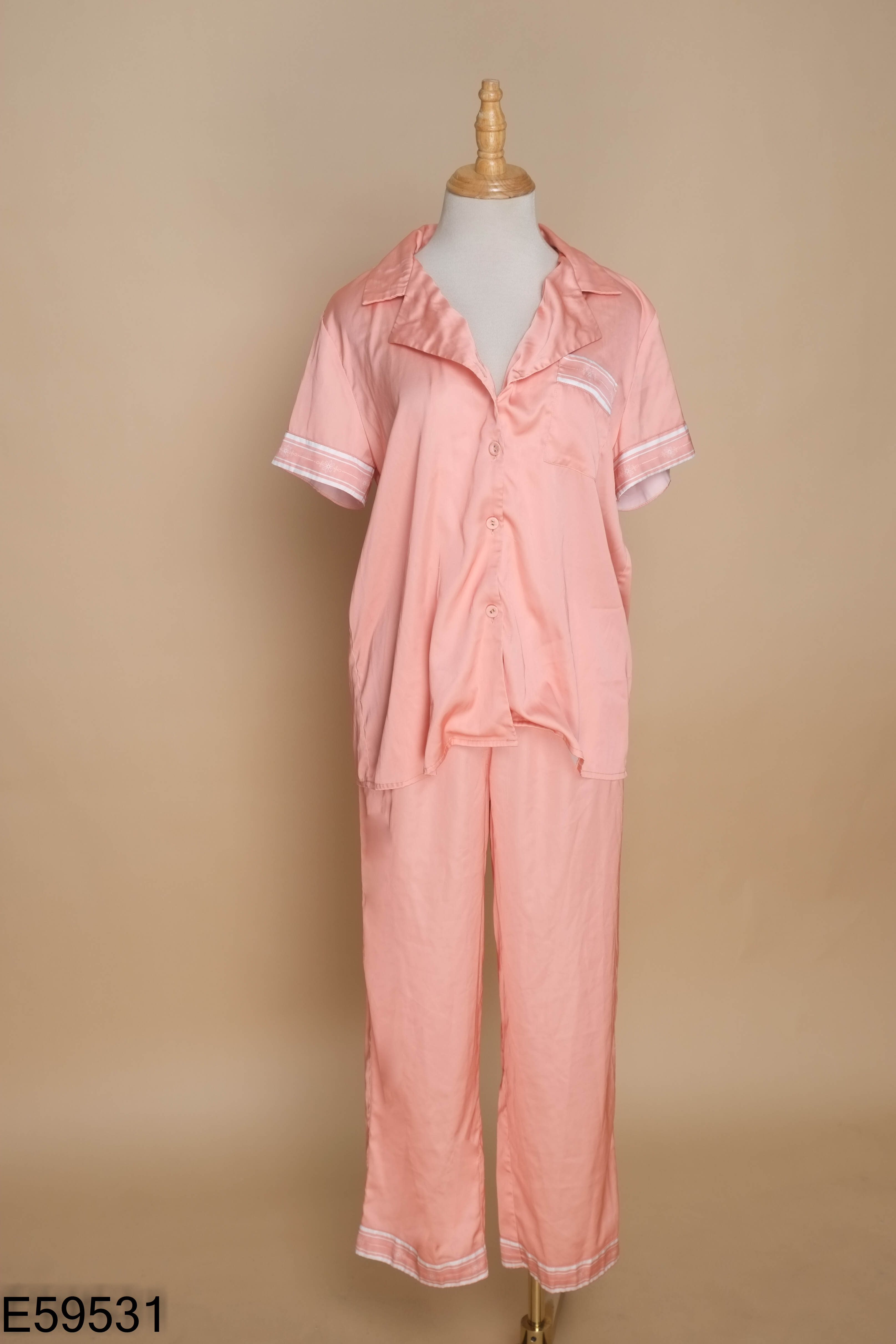 Set áo ngủ EMMY cam + quần dài