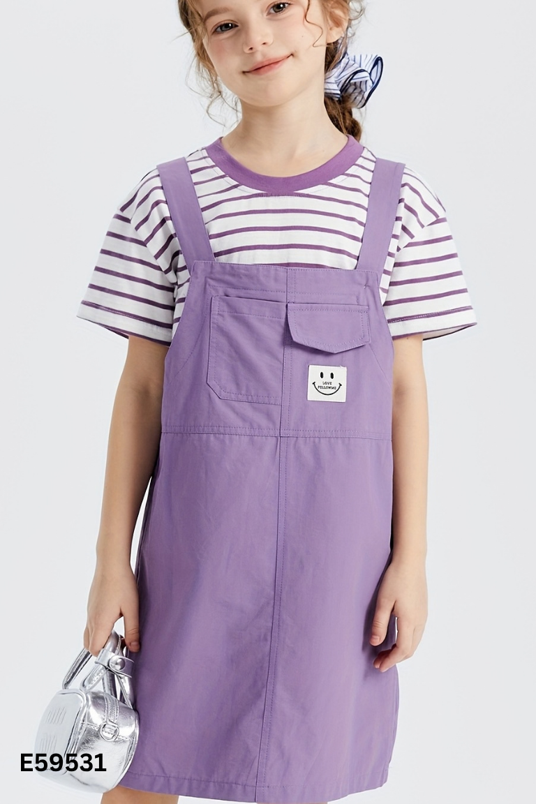 Váy yếm tím hai dây KID