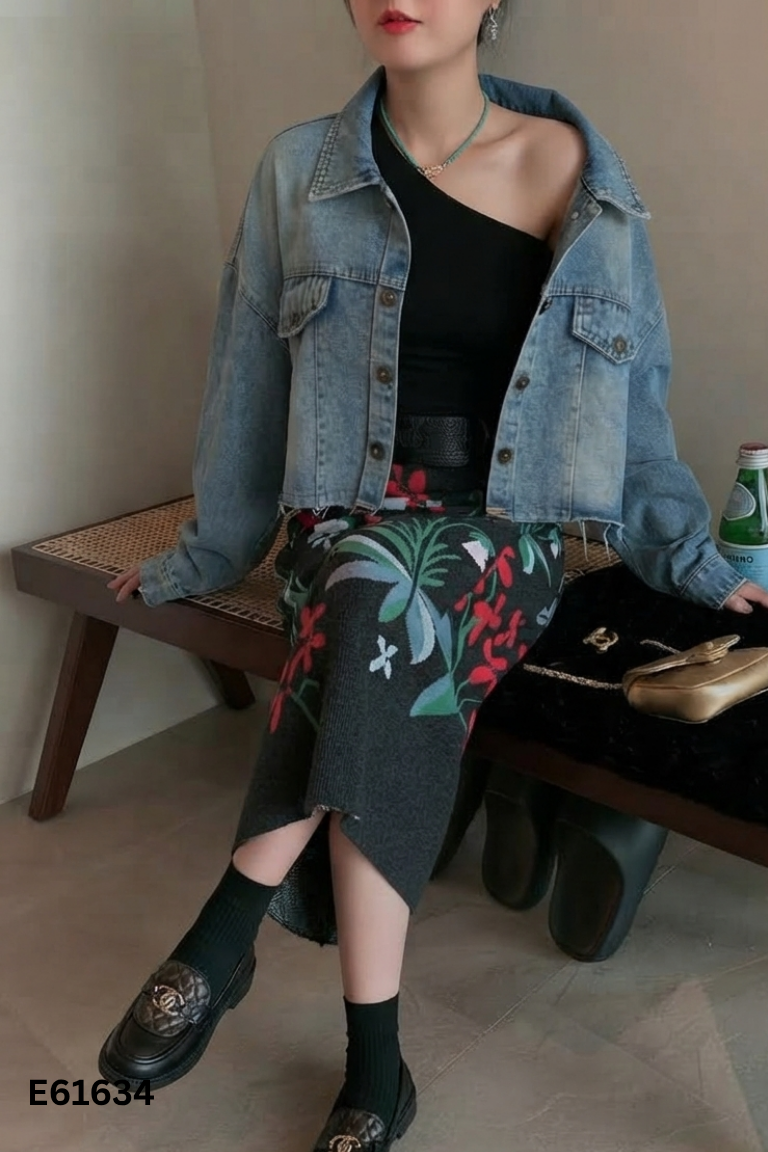 Áo khoác jeans xanh crotop