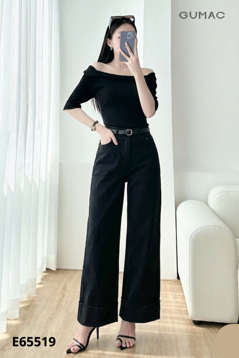 Quần jean đen dài