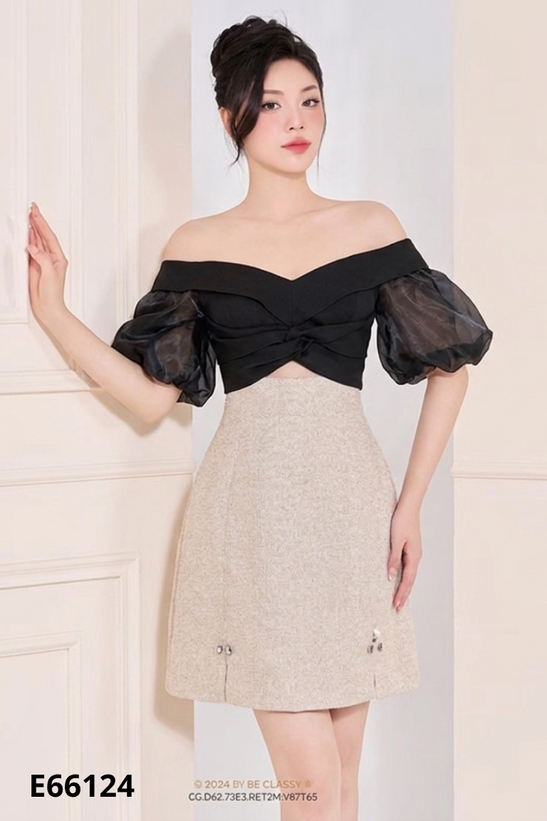 Váy CHICHI đen phối nâu