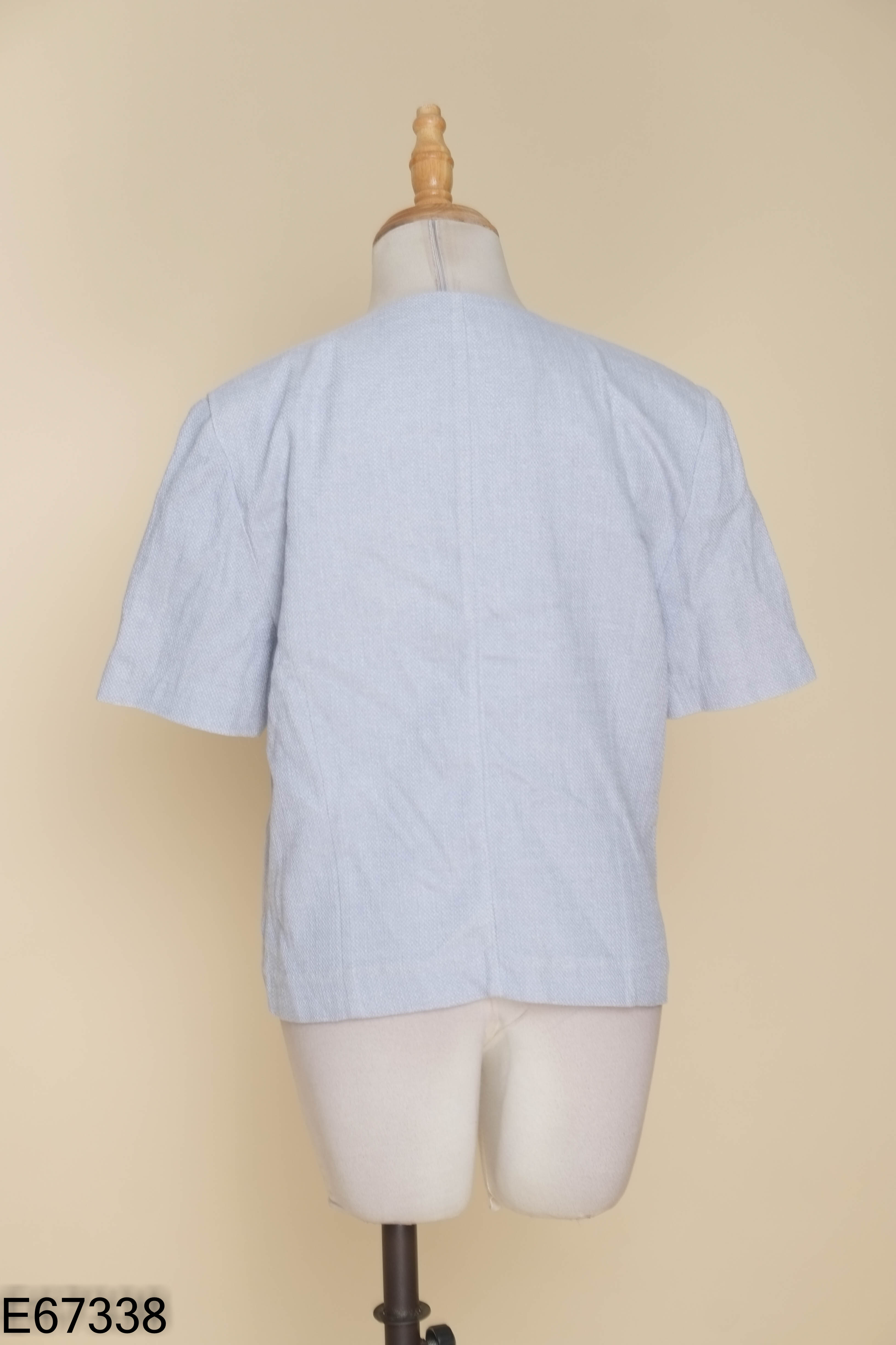 Áo dạ xanh PAPER DRESS cổ tim