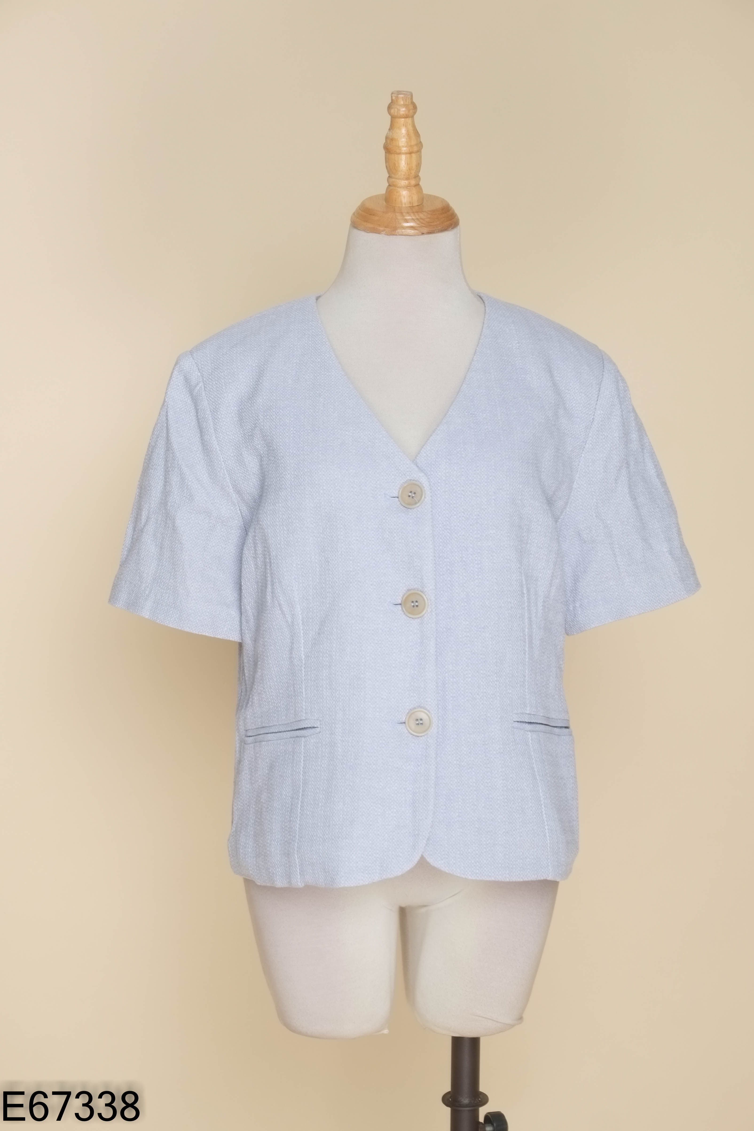 Áo dạ xanh PAPER DRESS cổ tim