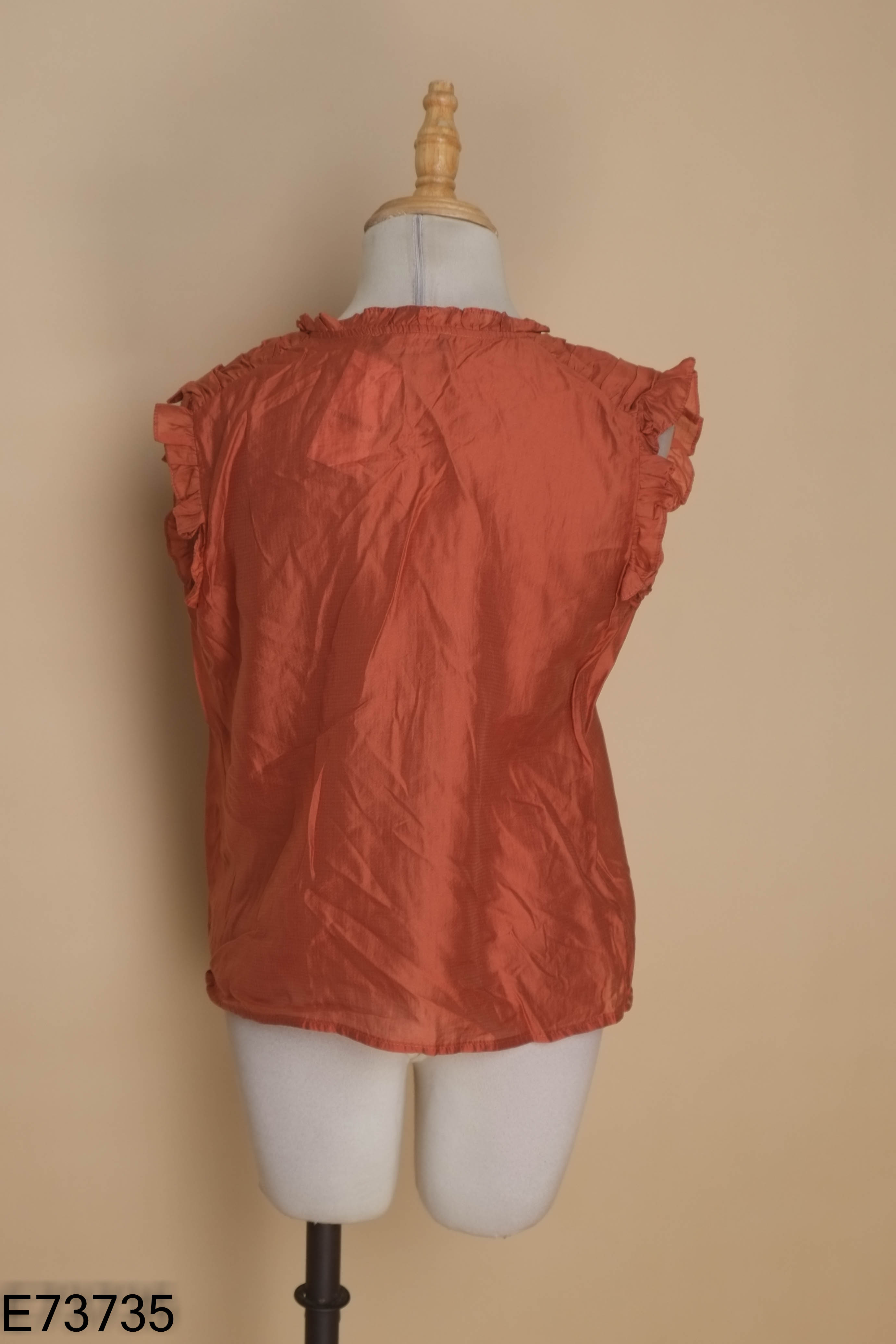 Áo đỏ cam IVY MODA viền bèo