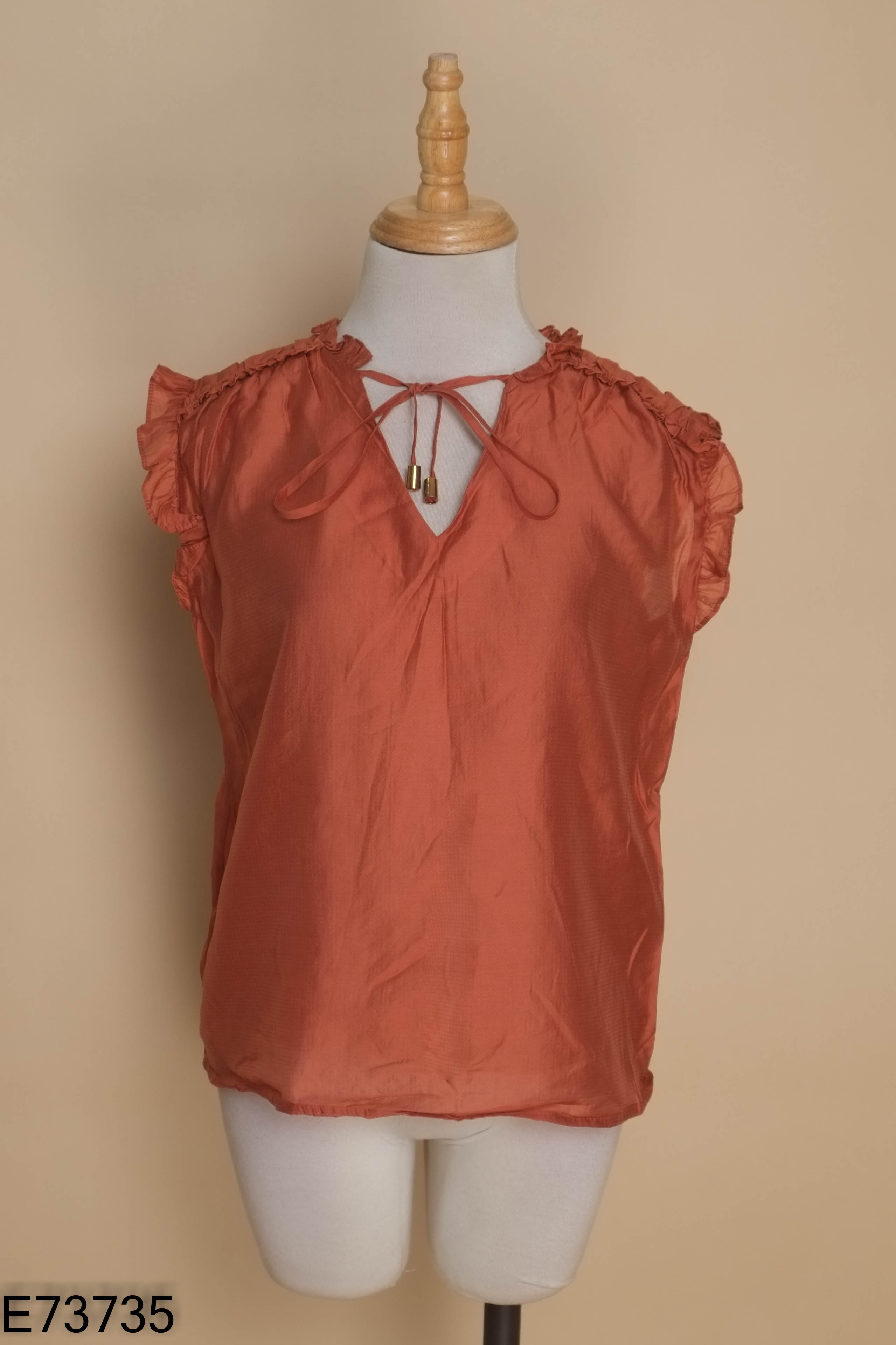 Áo đỏ cam IVY MODA viền bèo