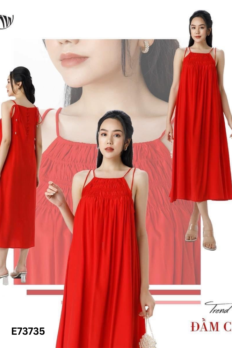 Váy hai dây IVY MODA đỏ