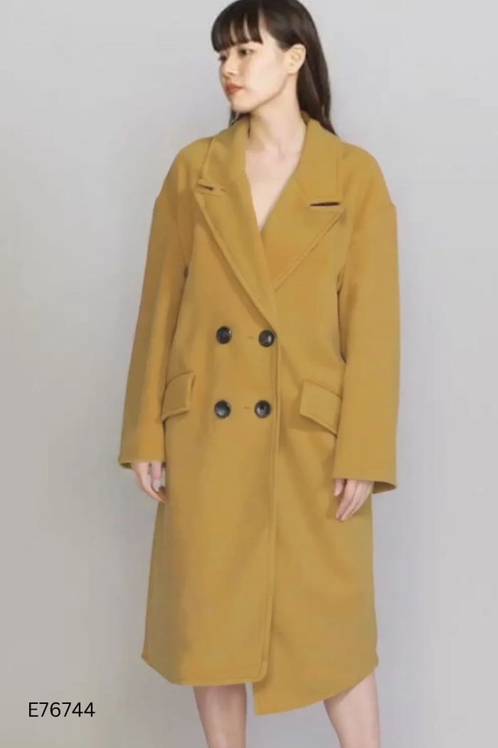 Áo khoác dạ BERSHKA vàng dài (XUẤT)