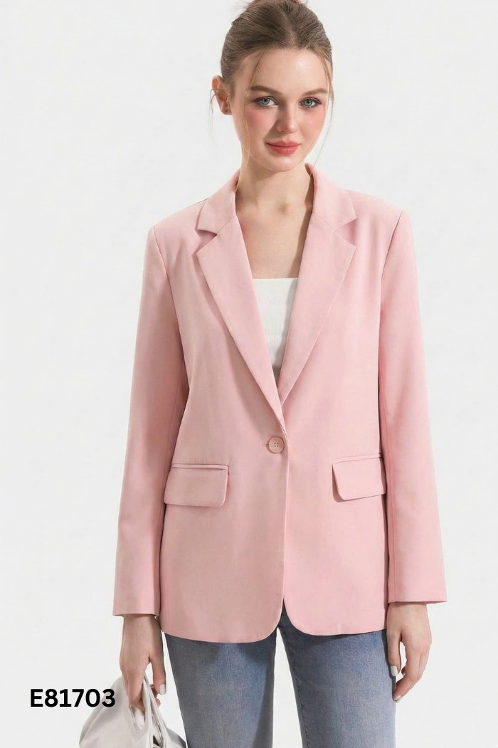 Áo khoác vest hồng