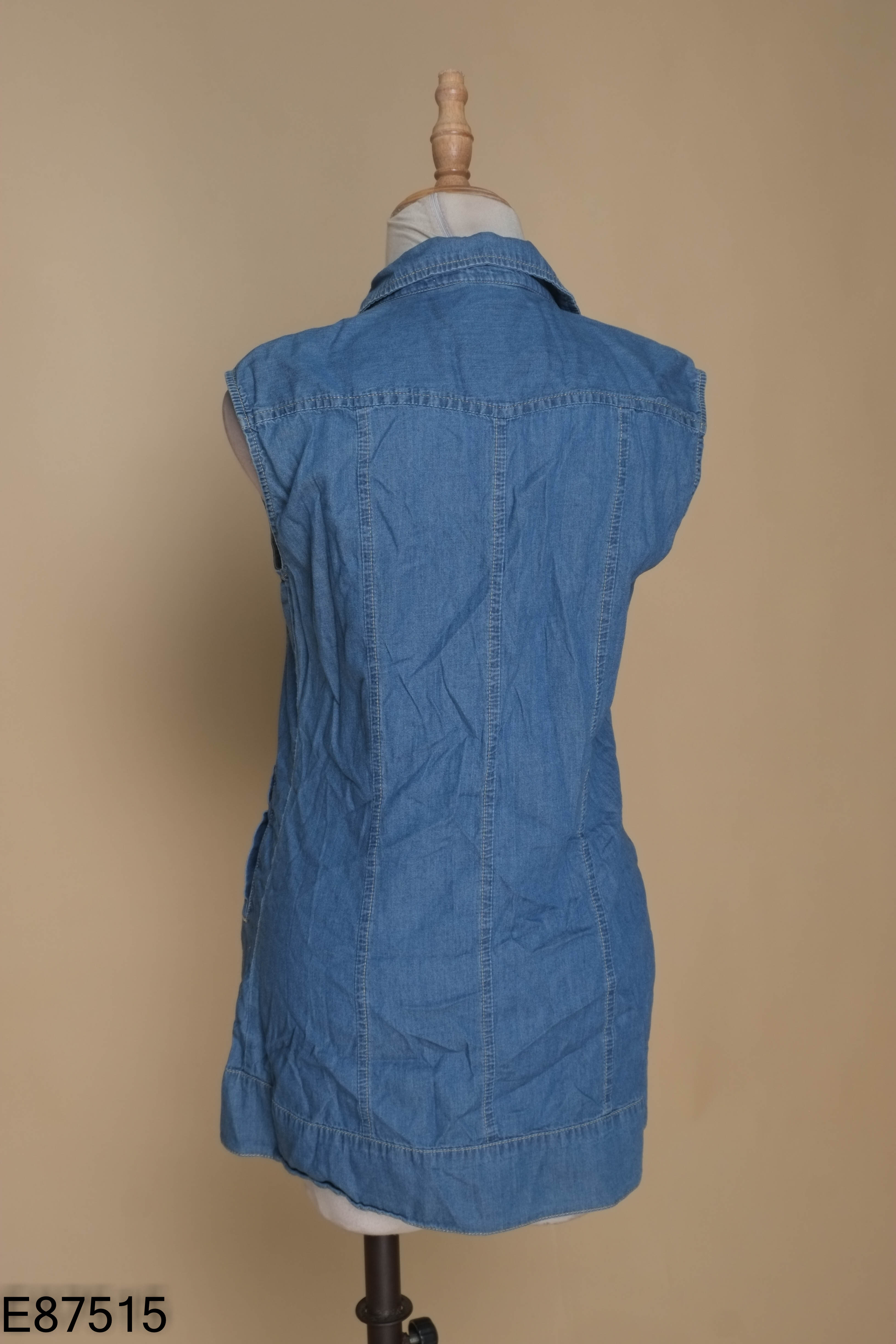 Áo sát nách jeans xanh