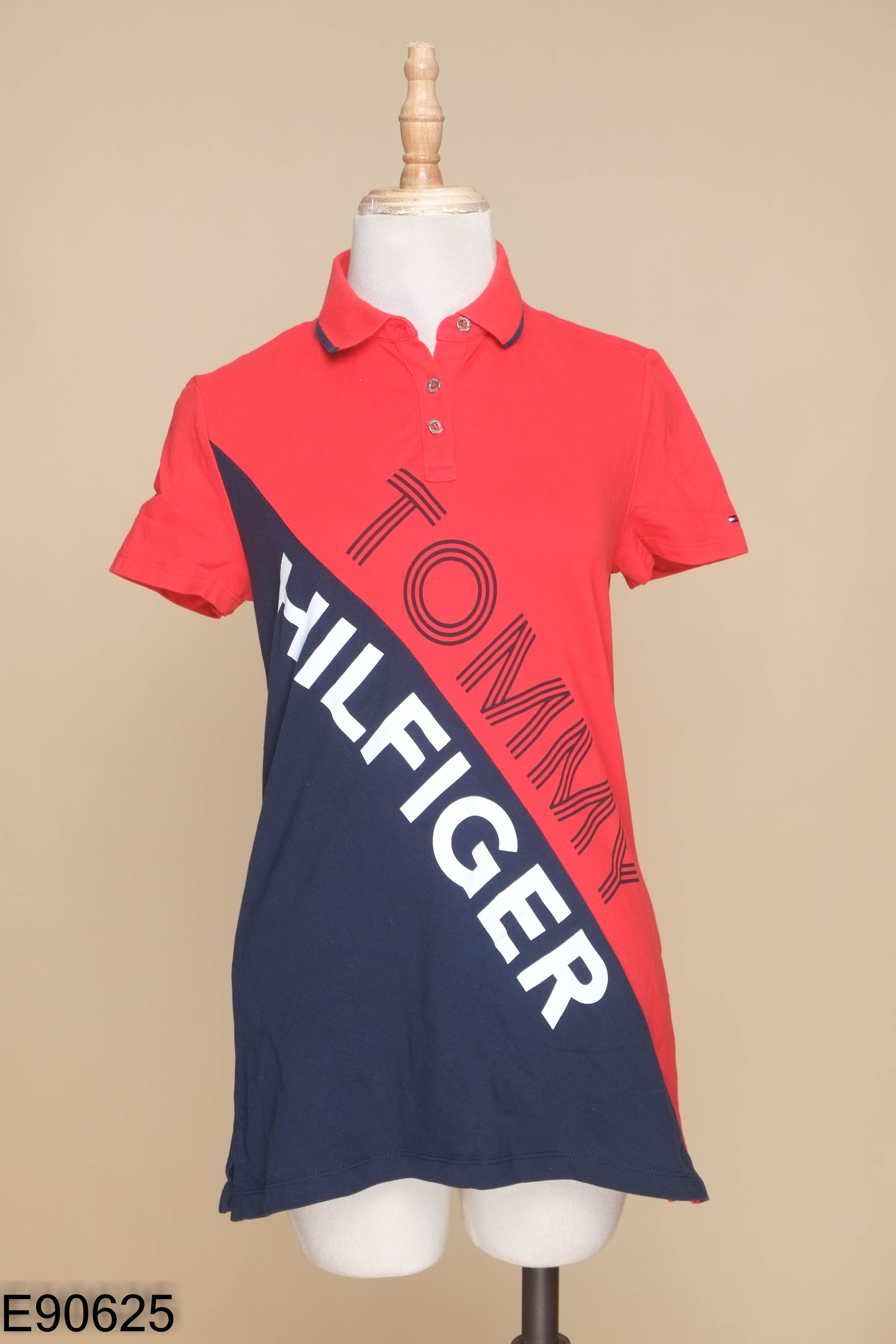 Áo polo TOMMY HILFIGER đỏ in chữ