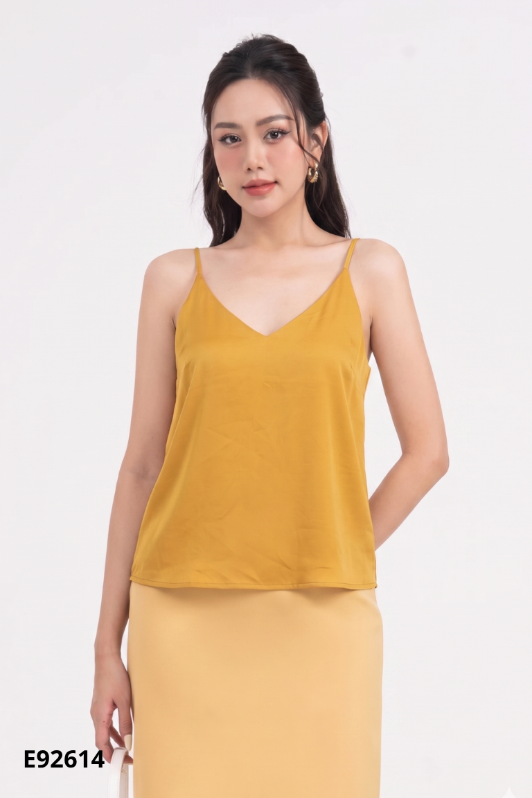 Áo hai dây lụa vàng Daisy