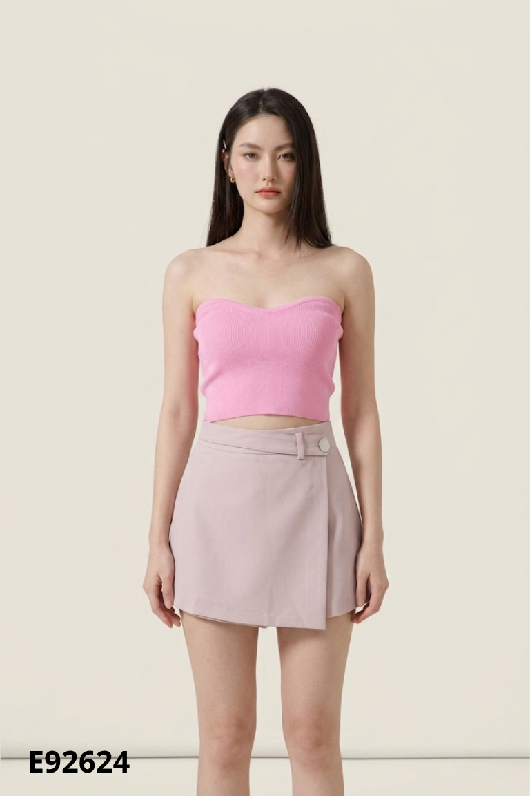 Set áo quây hồng + quần short