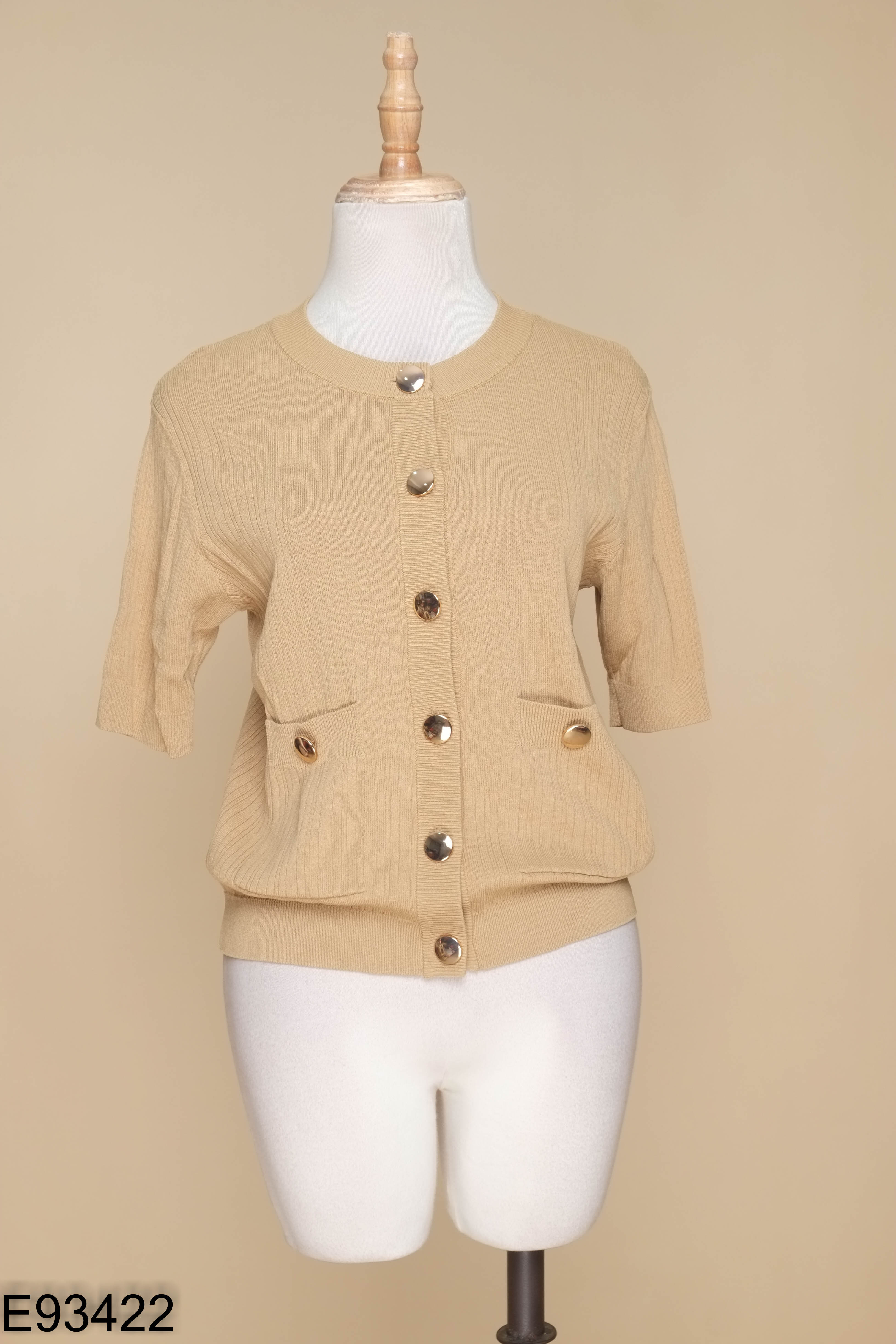 Áo cardigan nâu CANIFA ngắn tay