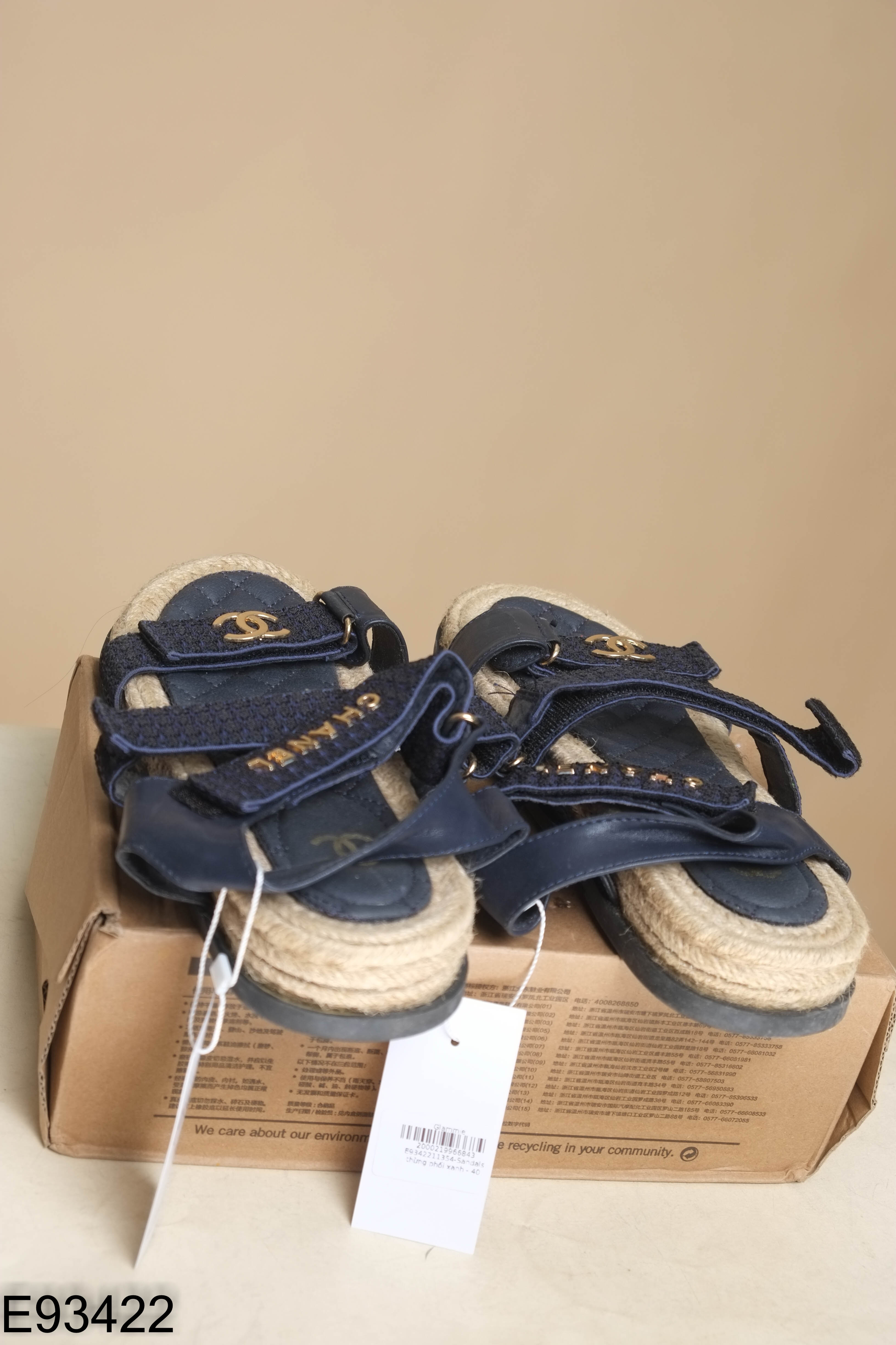 Sandals thừng phối xanh