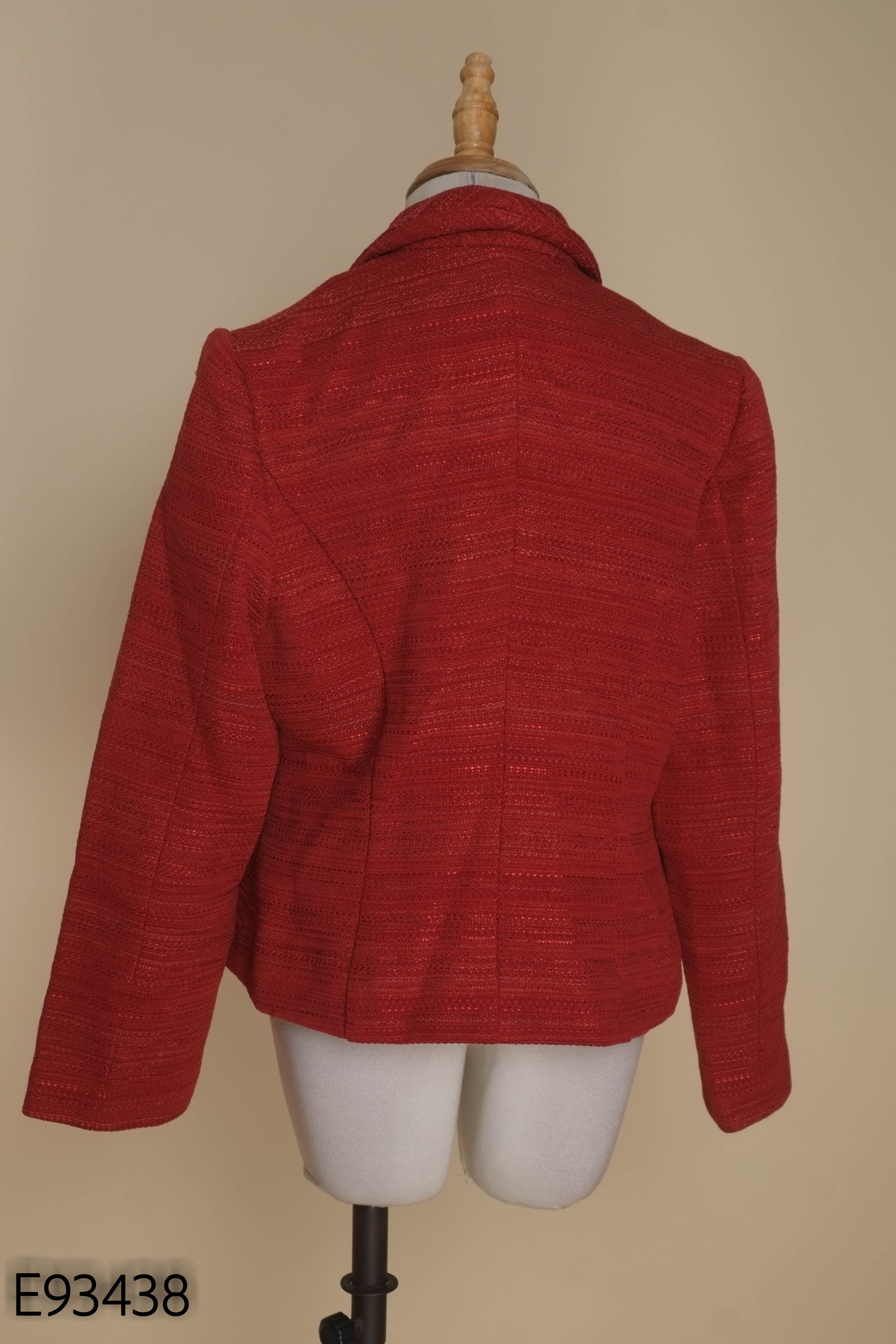 Áo dạ tweed đỏ MYWAY cúc ngọc