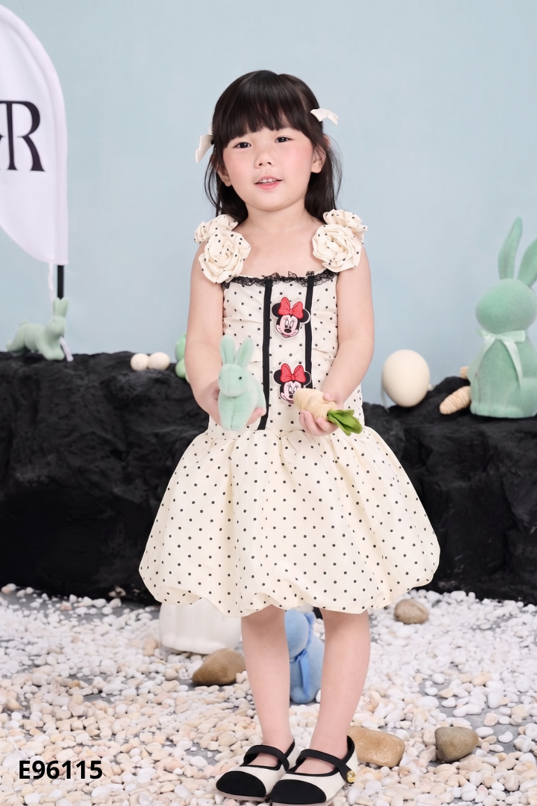 Váy be chấm bi kid
