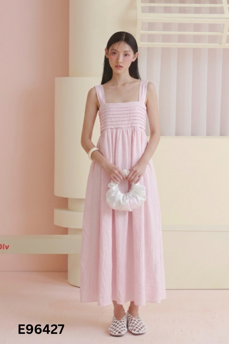 Váy LUTA đũi hồng dài