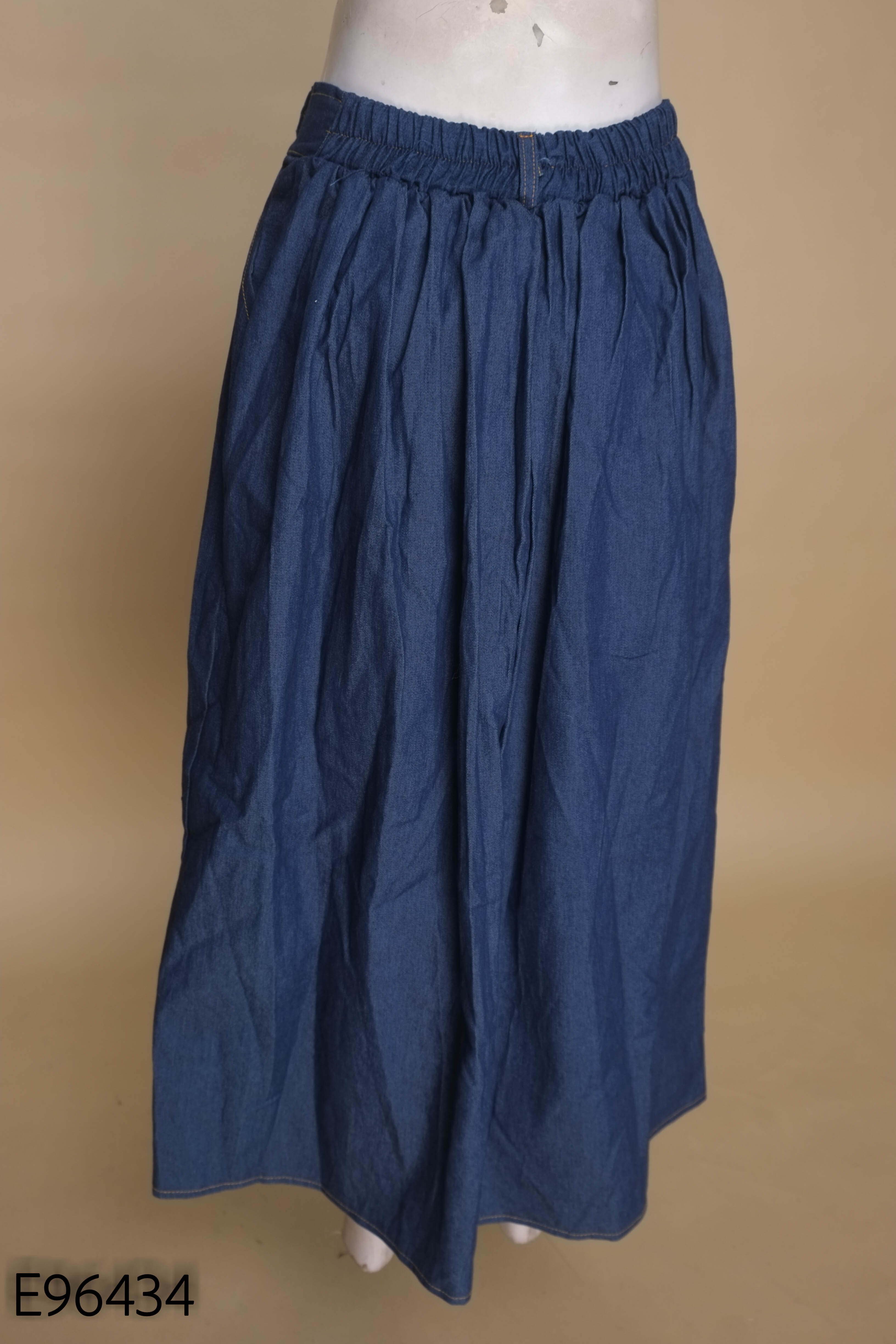 Chân váy jeans xanh dài