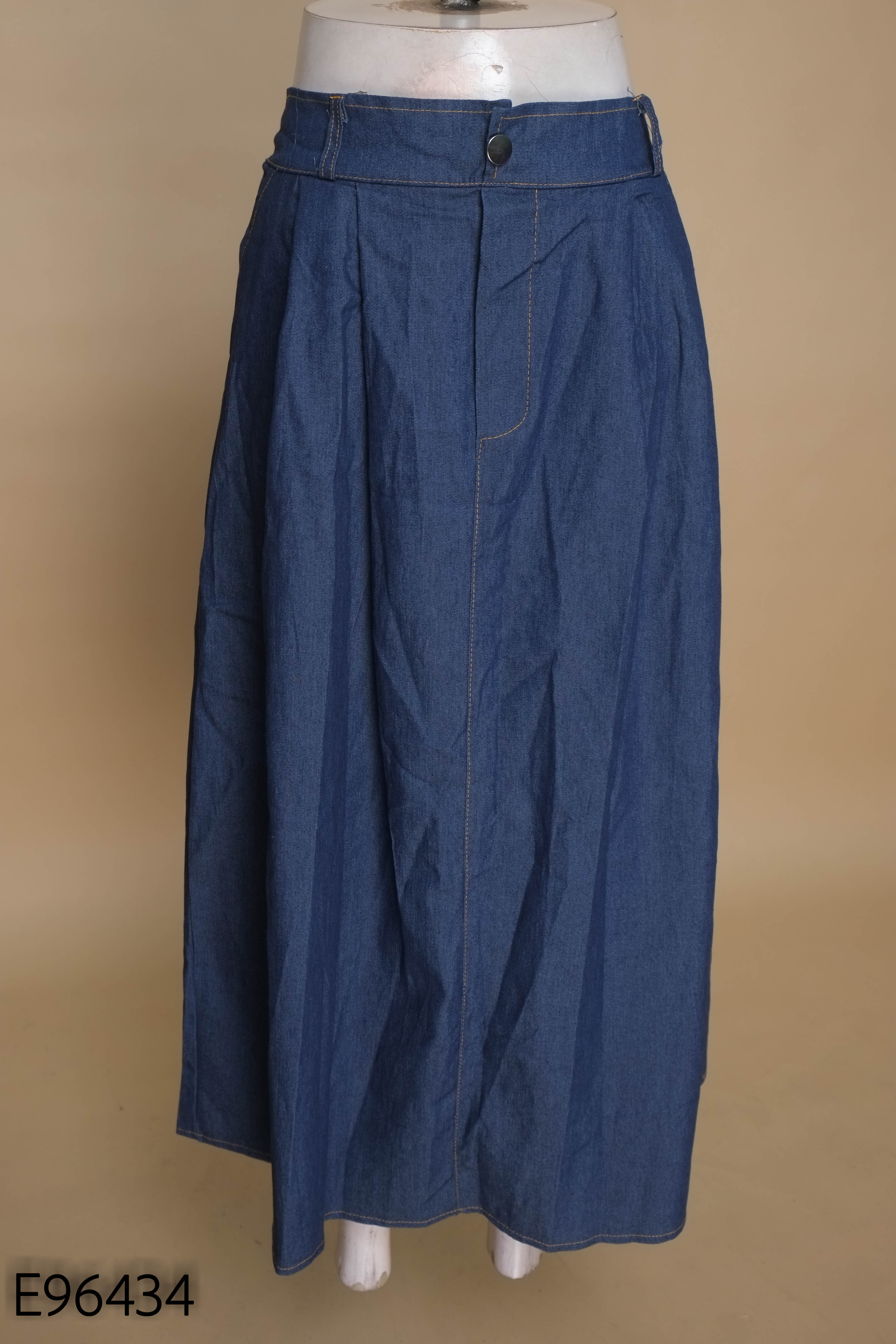 Chân váy jeans xanh dài