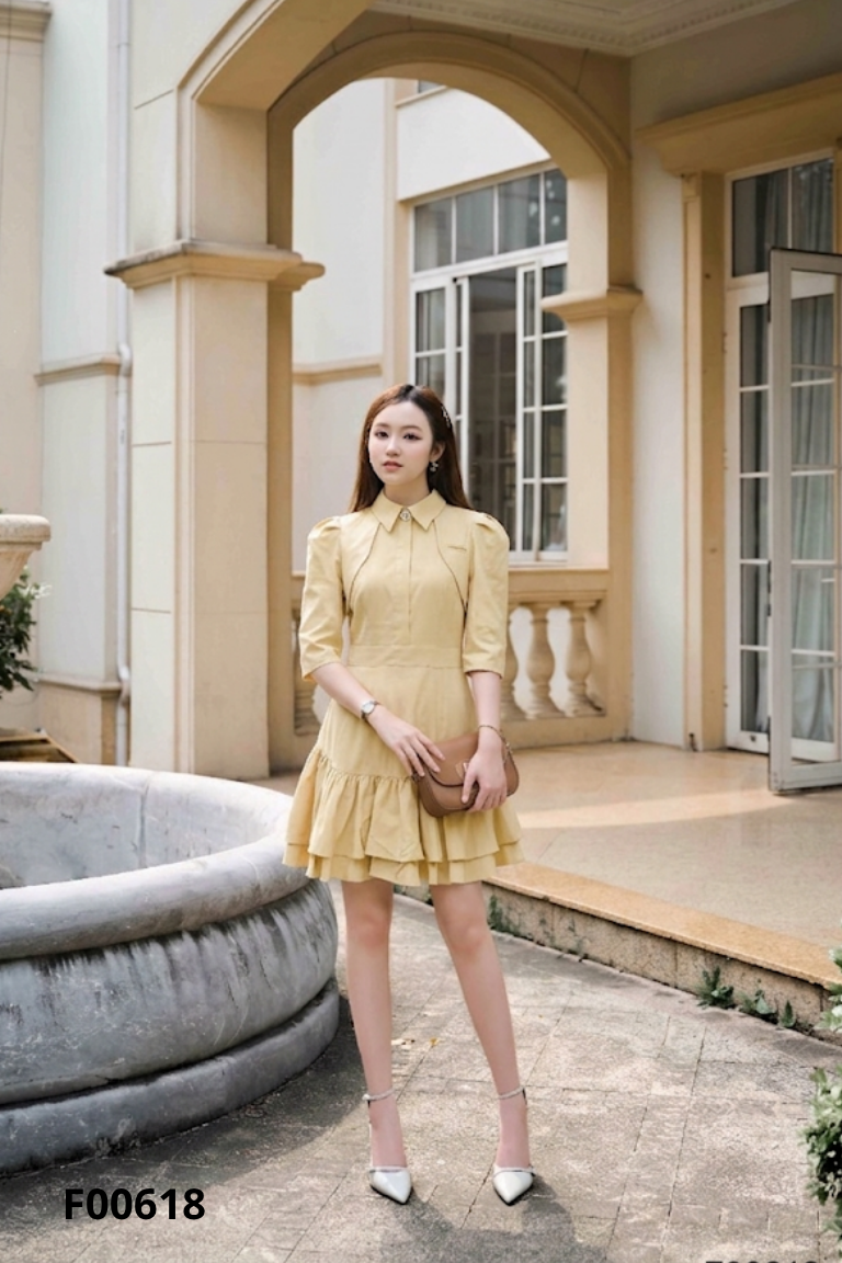 NEWTAG Váy vàng YOONA phối đuôi