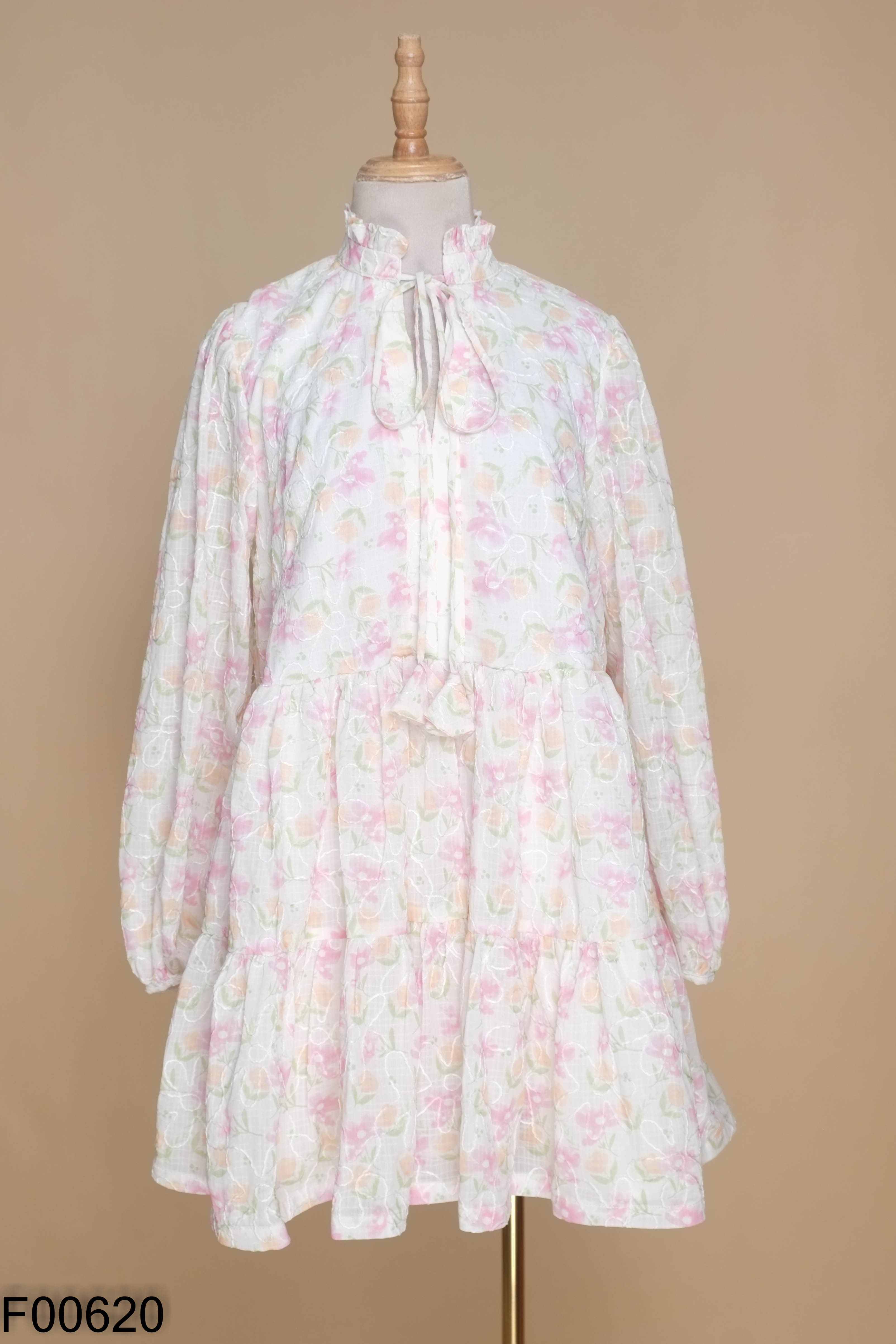 Váy babydoll RECHIC hồng hoa