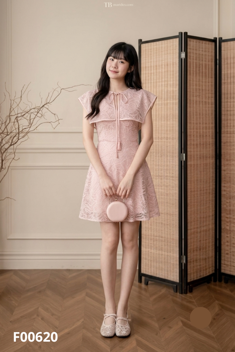 Váy AMY STORE hồng lưới