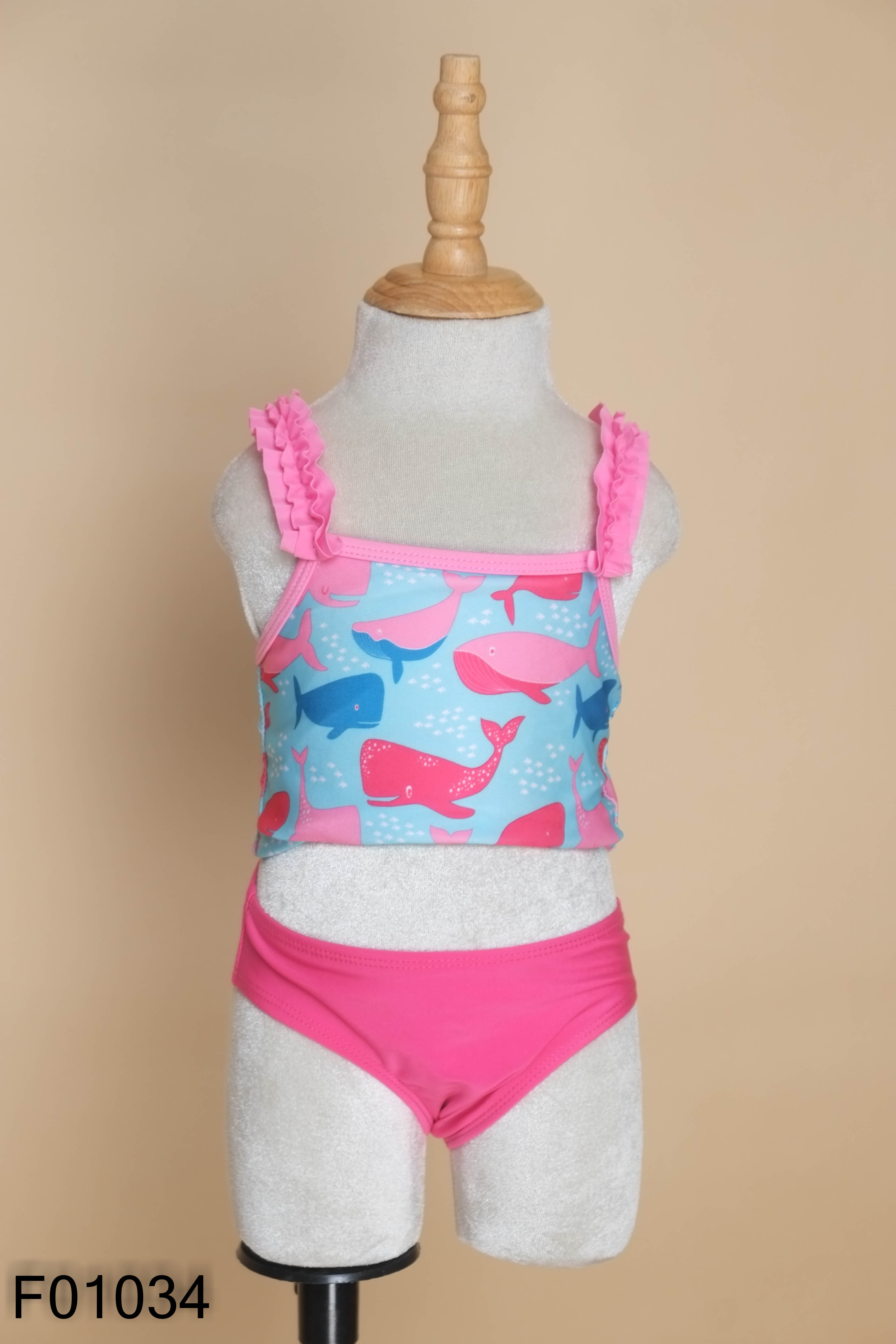 Set đồ bơi hồng xanh họa tiết KIDS