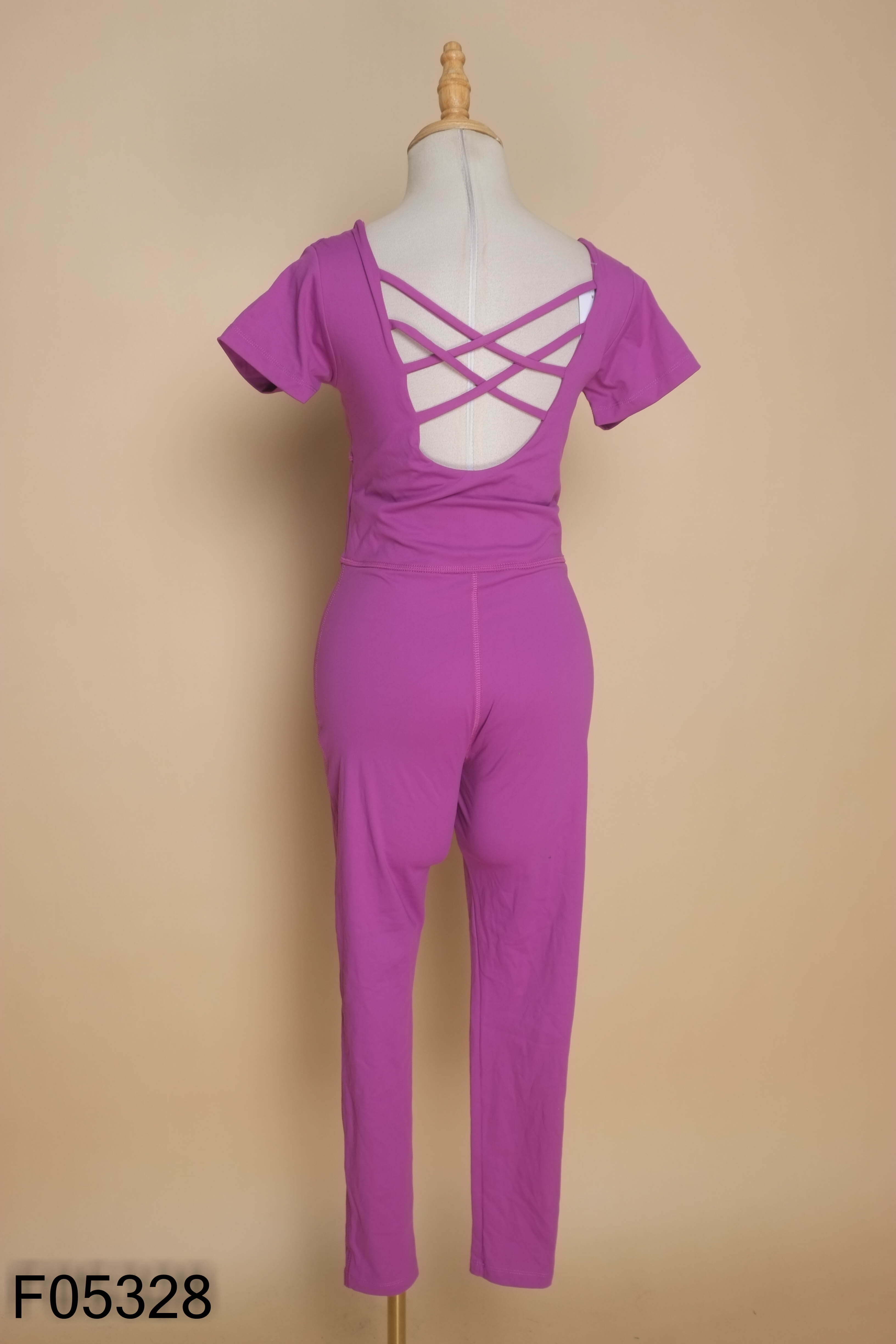 Jumpsuits tập tím trơn