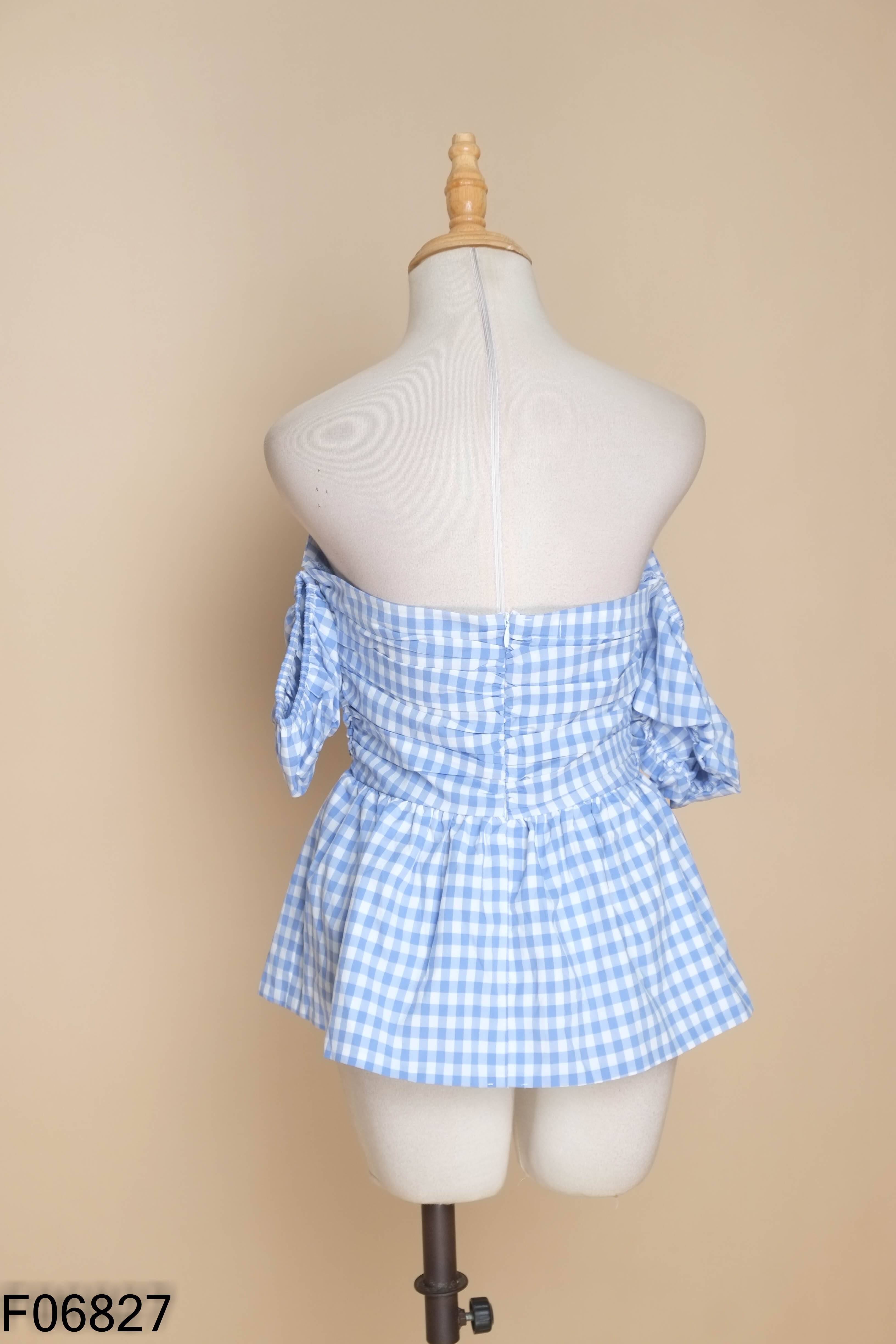 Áo D.WEAR HOUSE xanh kẻ caro trắng