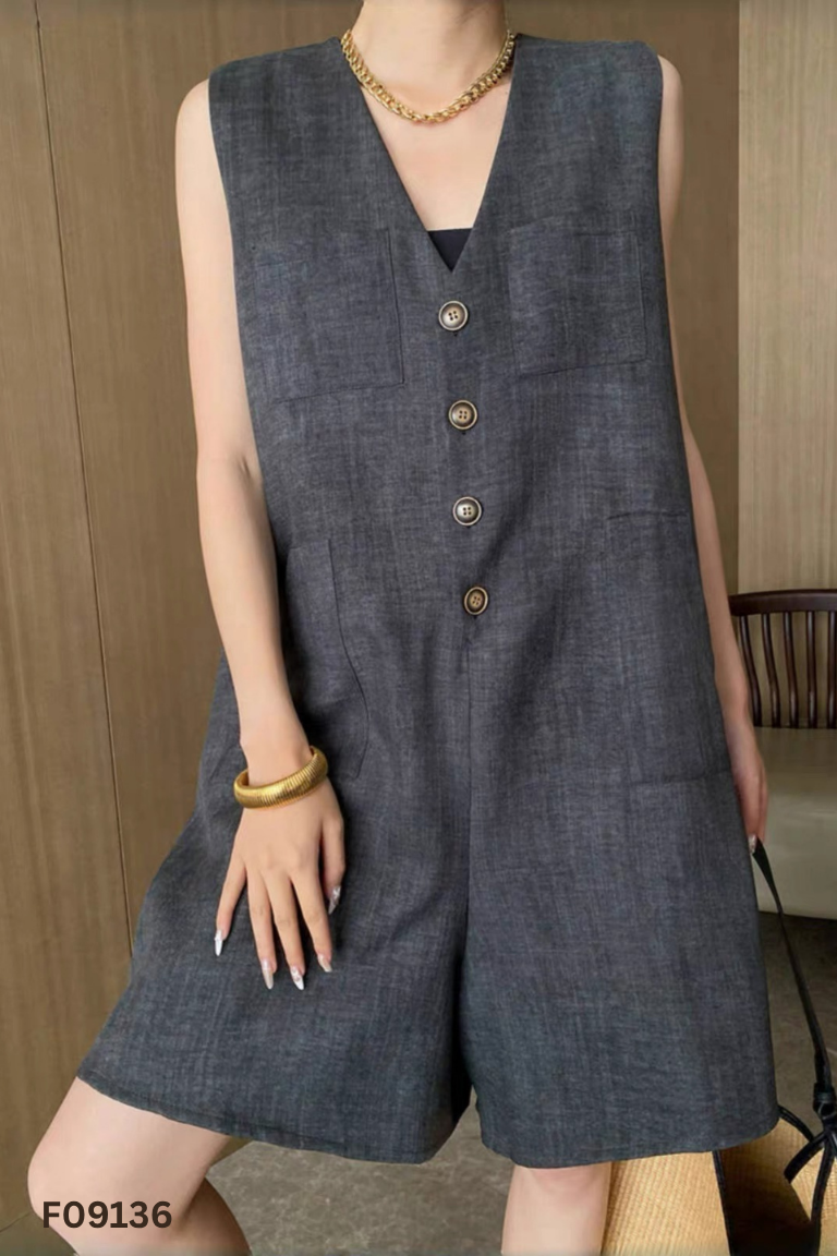 Jumpsuits JOELLA sát nách xám