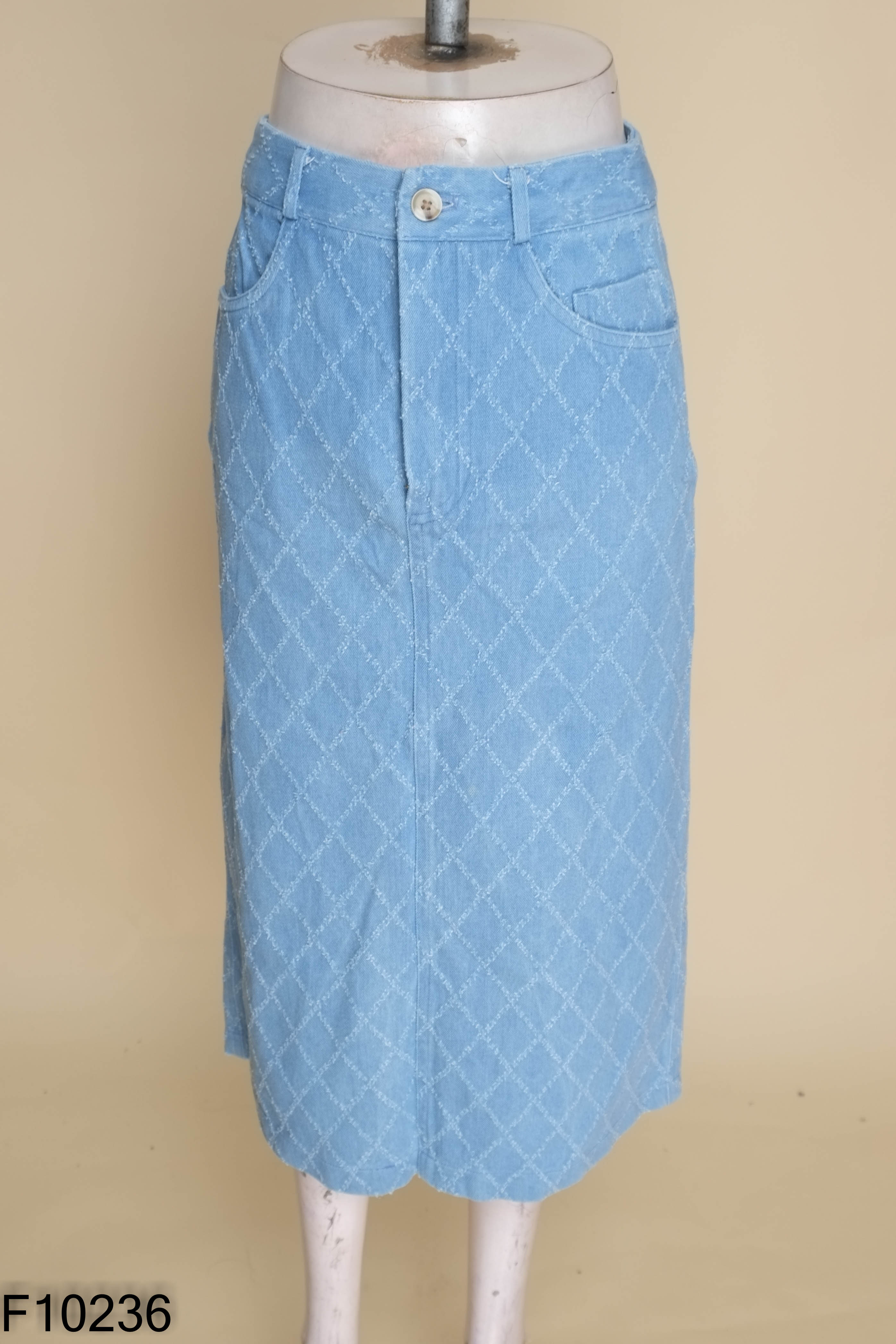 Chân váy jeans MAISON LEENAA xanh