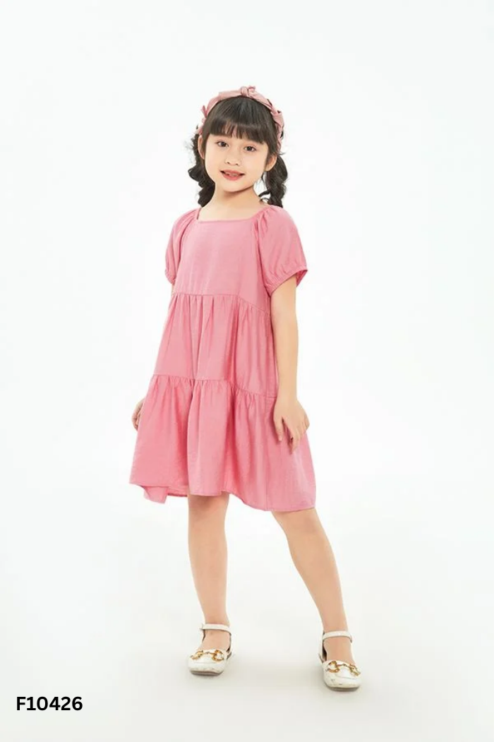 NEW Váy CHIHO hồng trơn KIDS