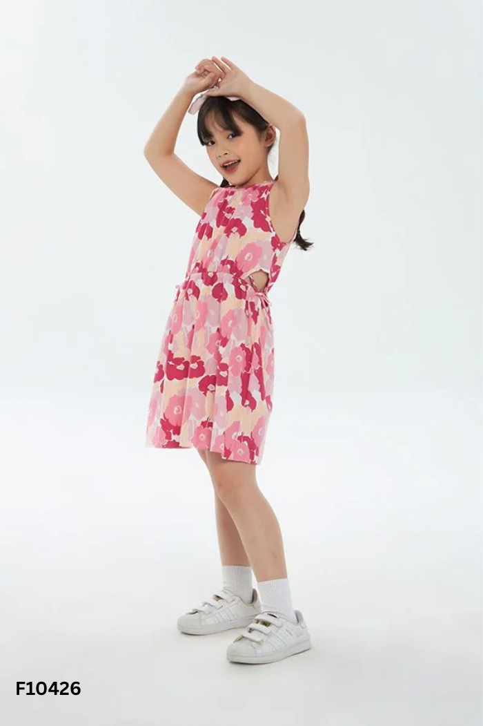 NEWTAG Váy CHIHO hồng phối be KIDS