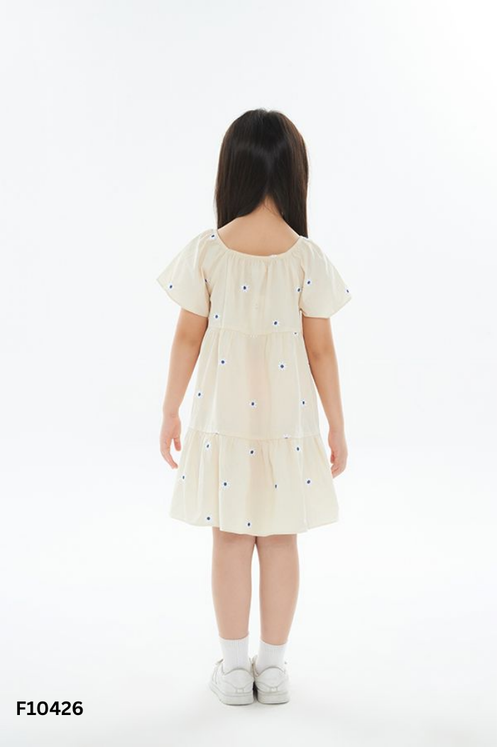 NEWTAG Váy CHIHO be hoa xanh trắng KIDS