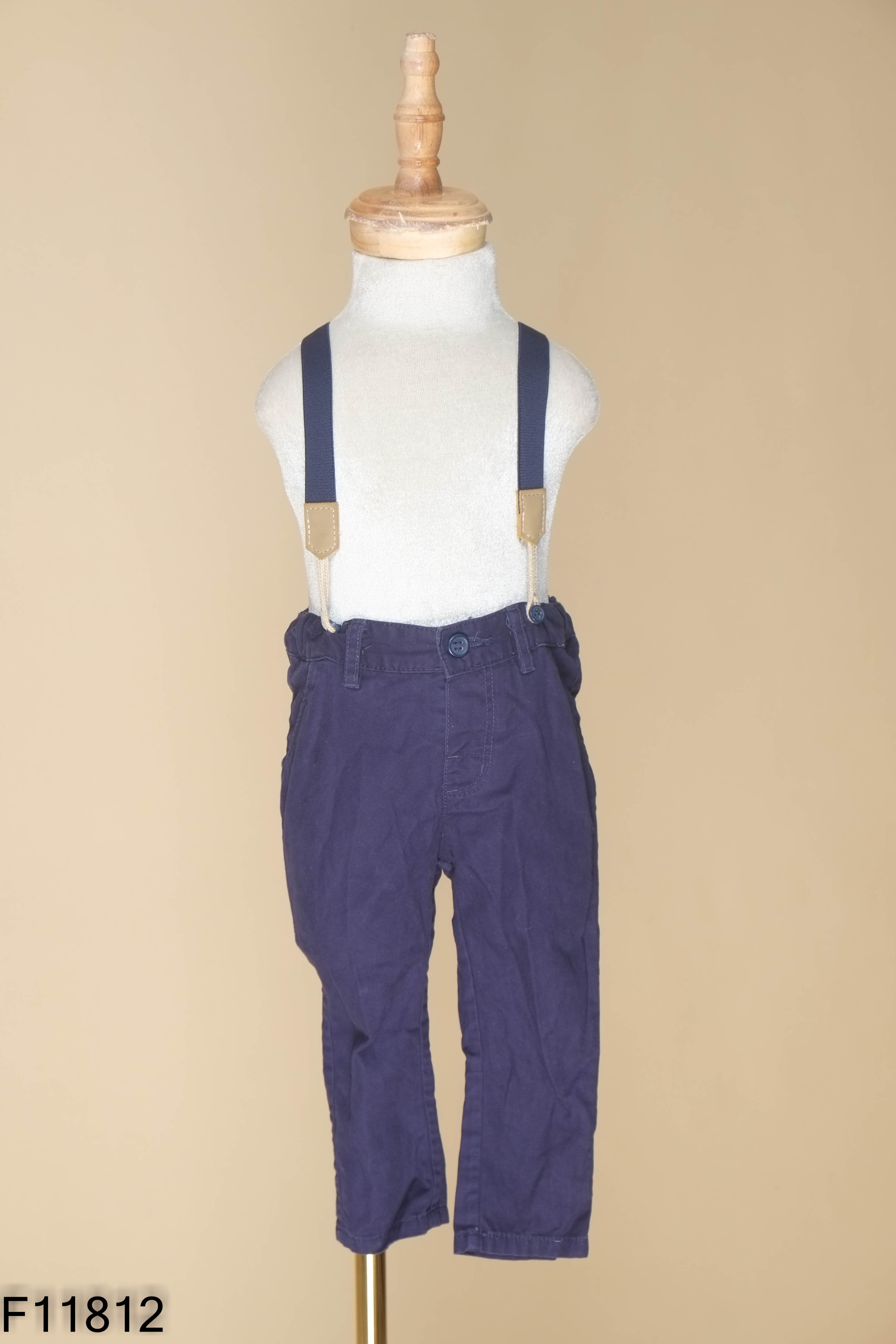 Jumpsuit HM xanh than trơn KIDS