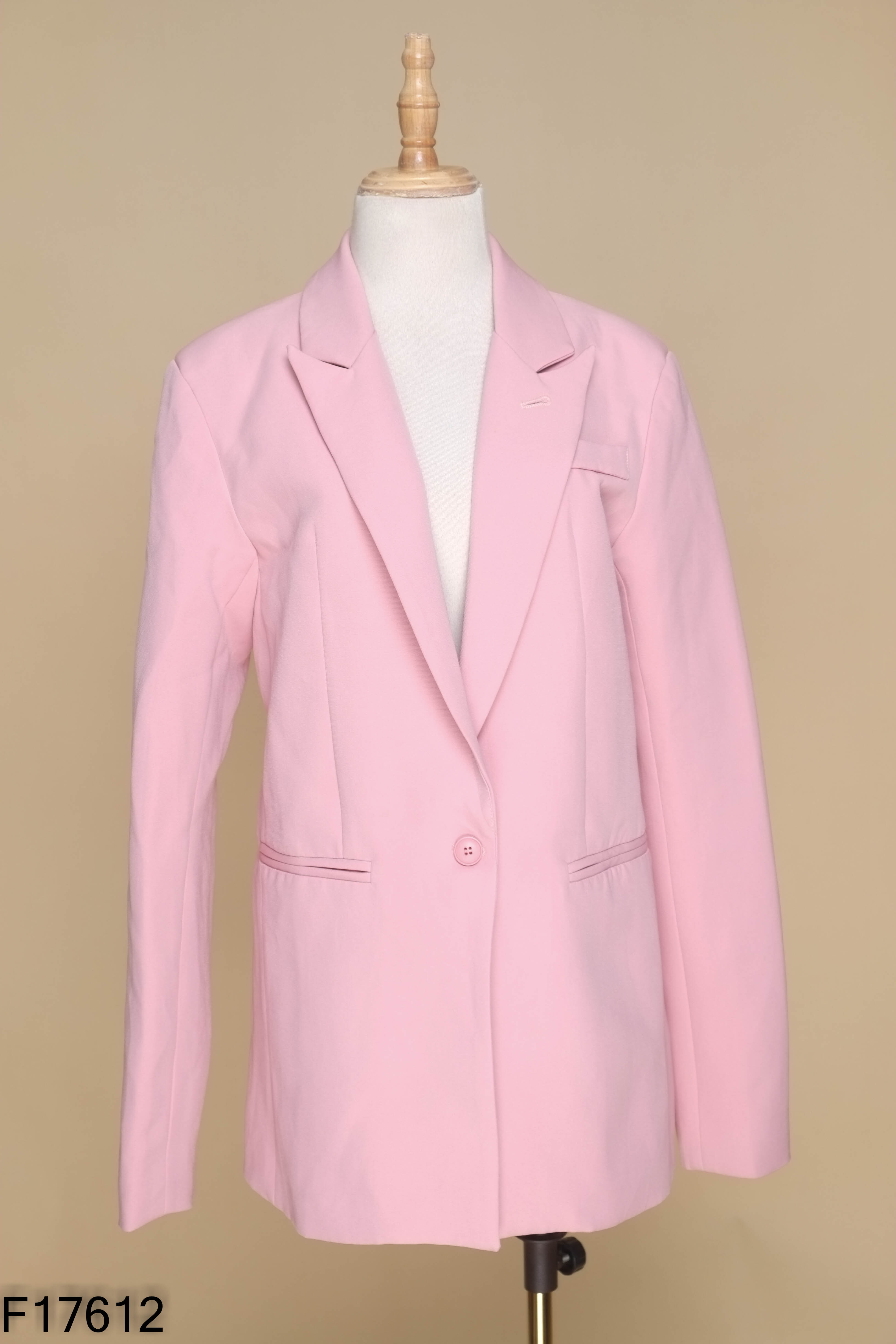 NEWTAG Áo blazer hồng trơn