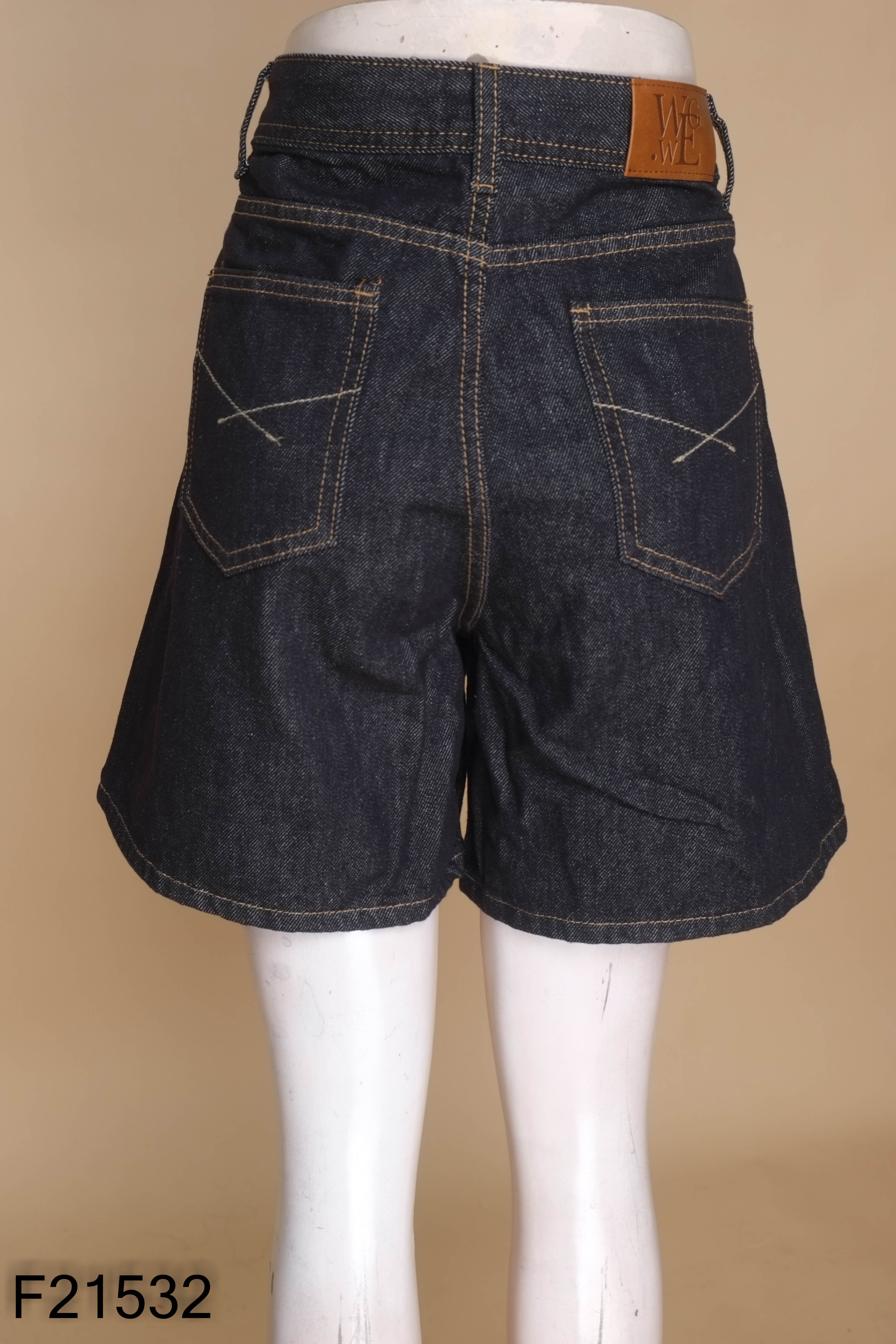 Quần short jean xanh đậm