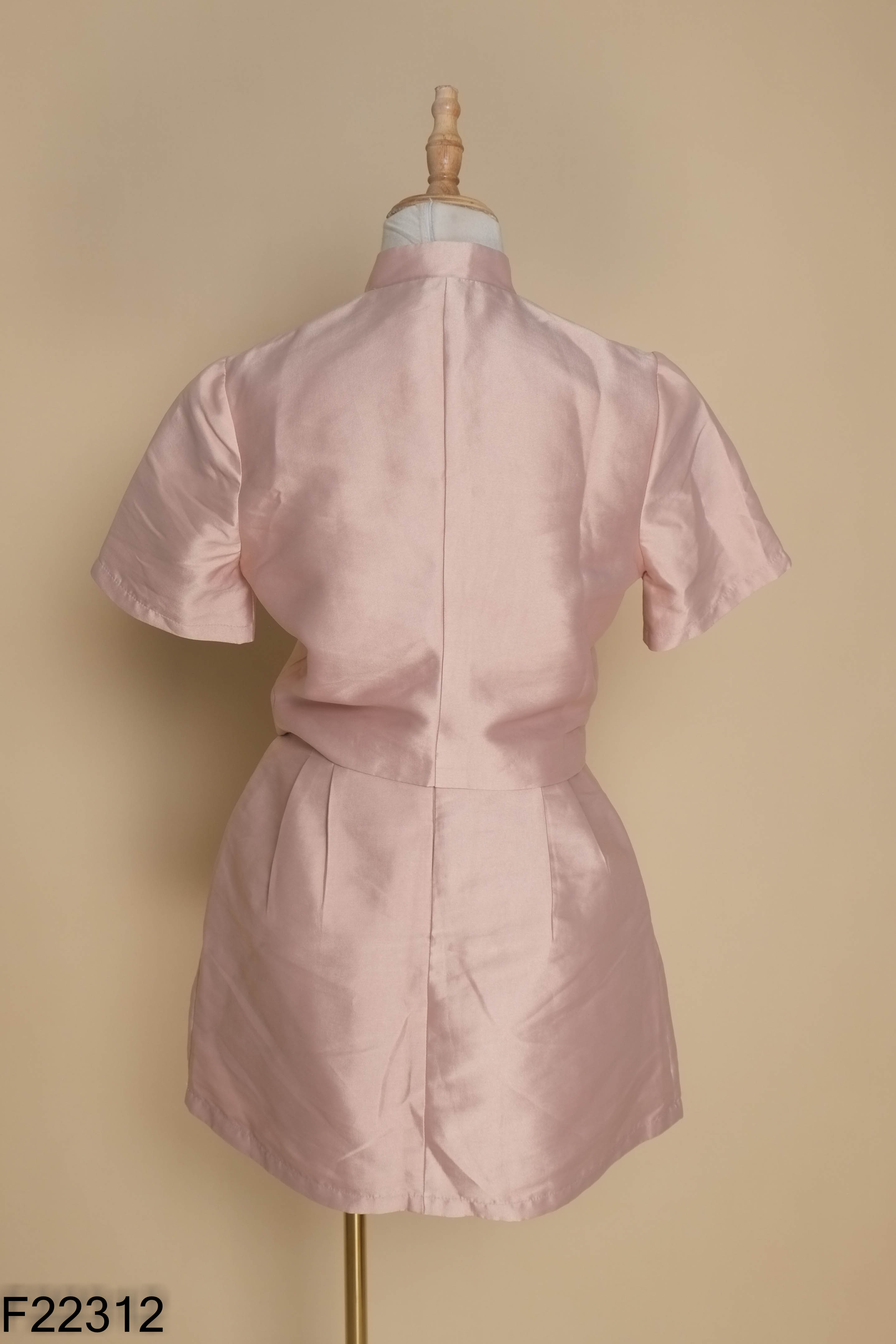 Set JOIE DES ROSES hồng áo kiểu + chân váy