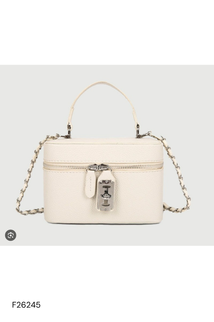 Túi be dạng hộp dây vàng