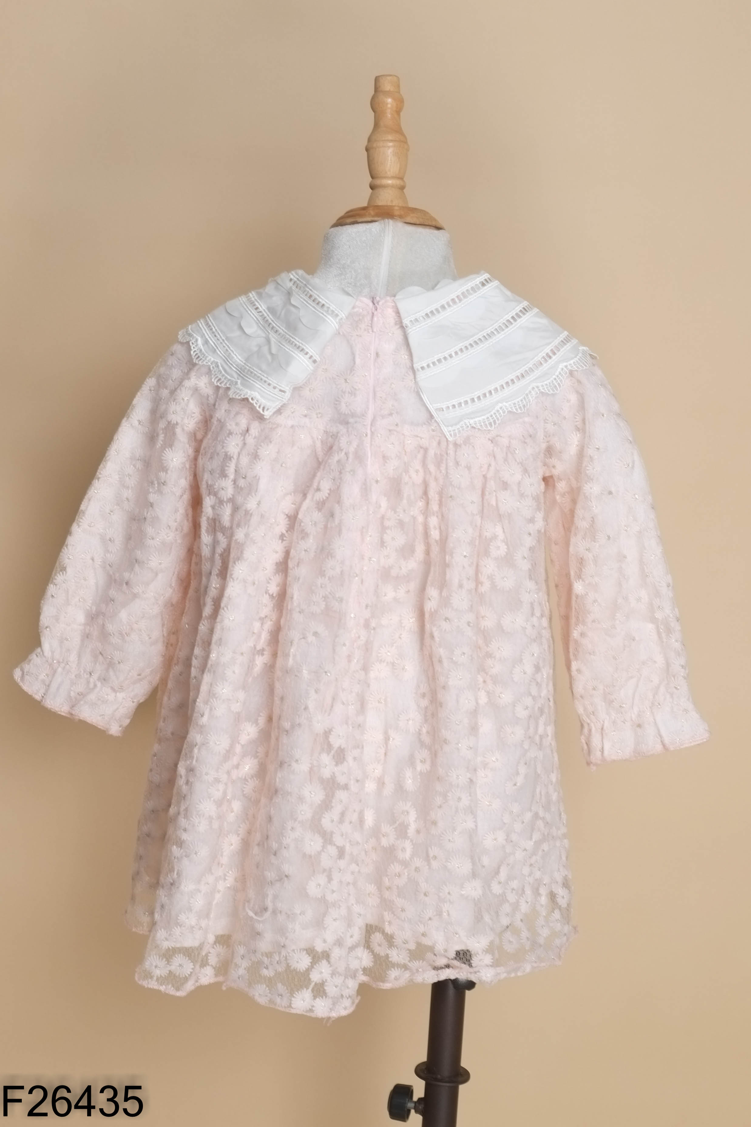 Váy hồng hoa cổ bèo KIDS