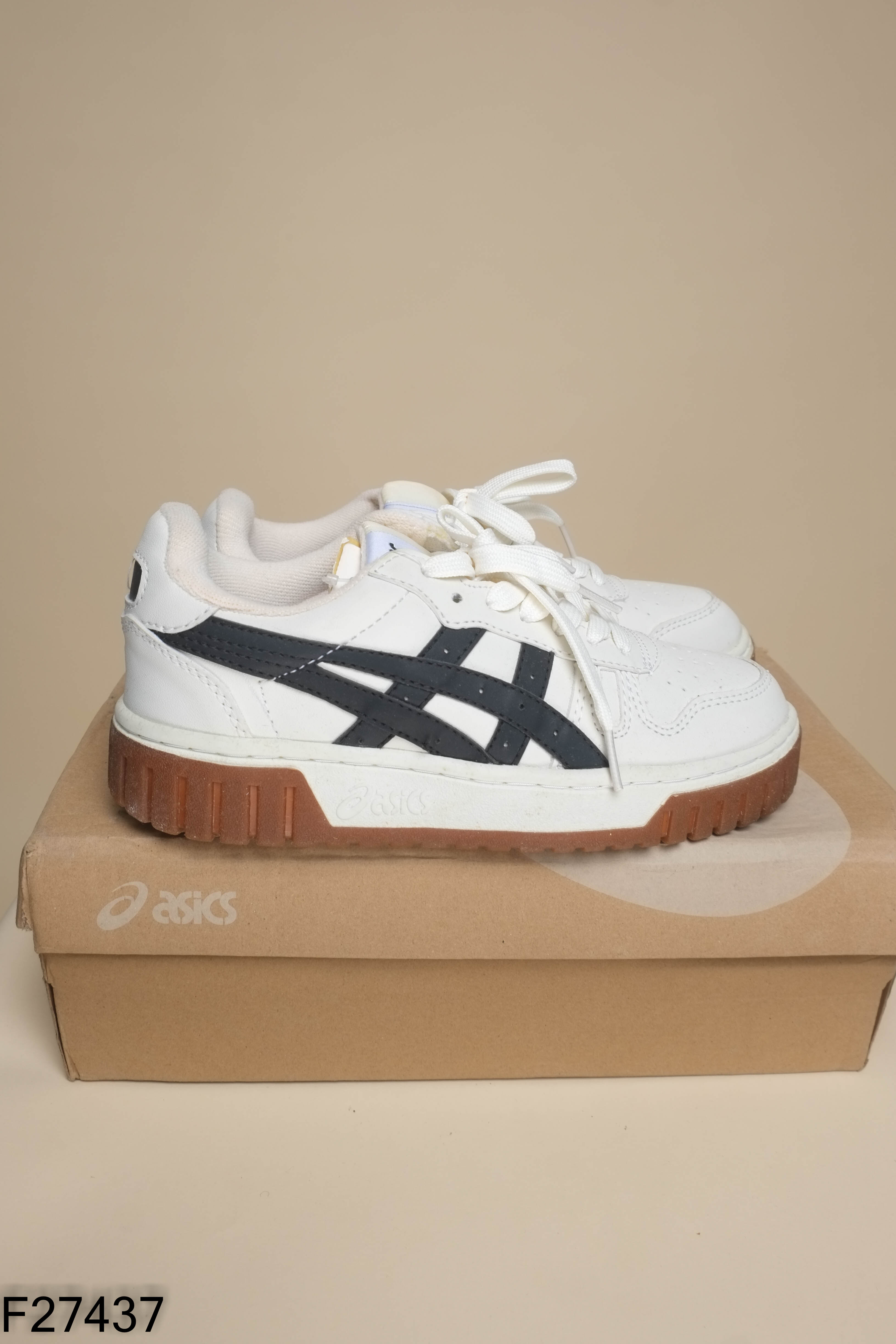 NEW ASICS giày be kẻ sọc