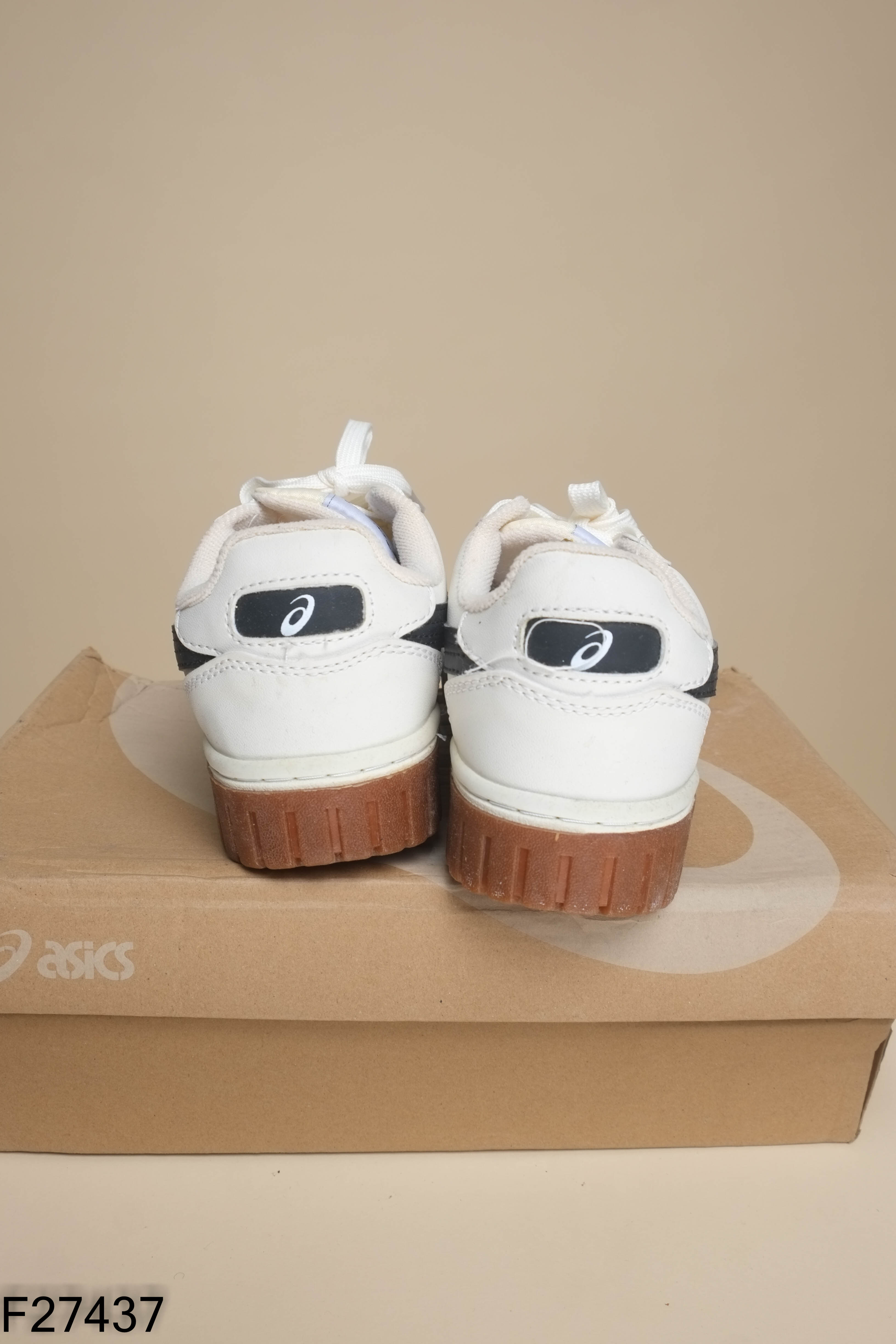 NEW ASICS giày be kẻ sọc