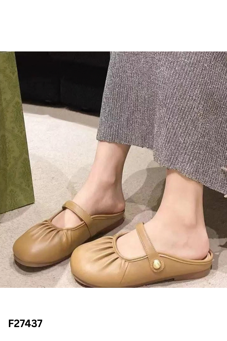 Giày sục da nâu