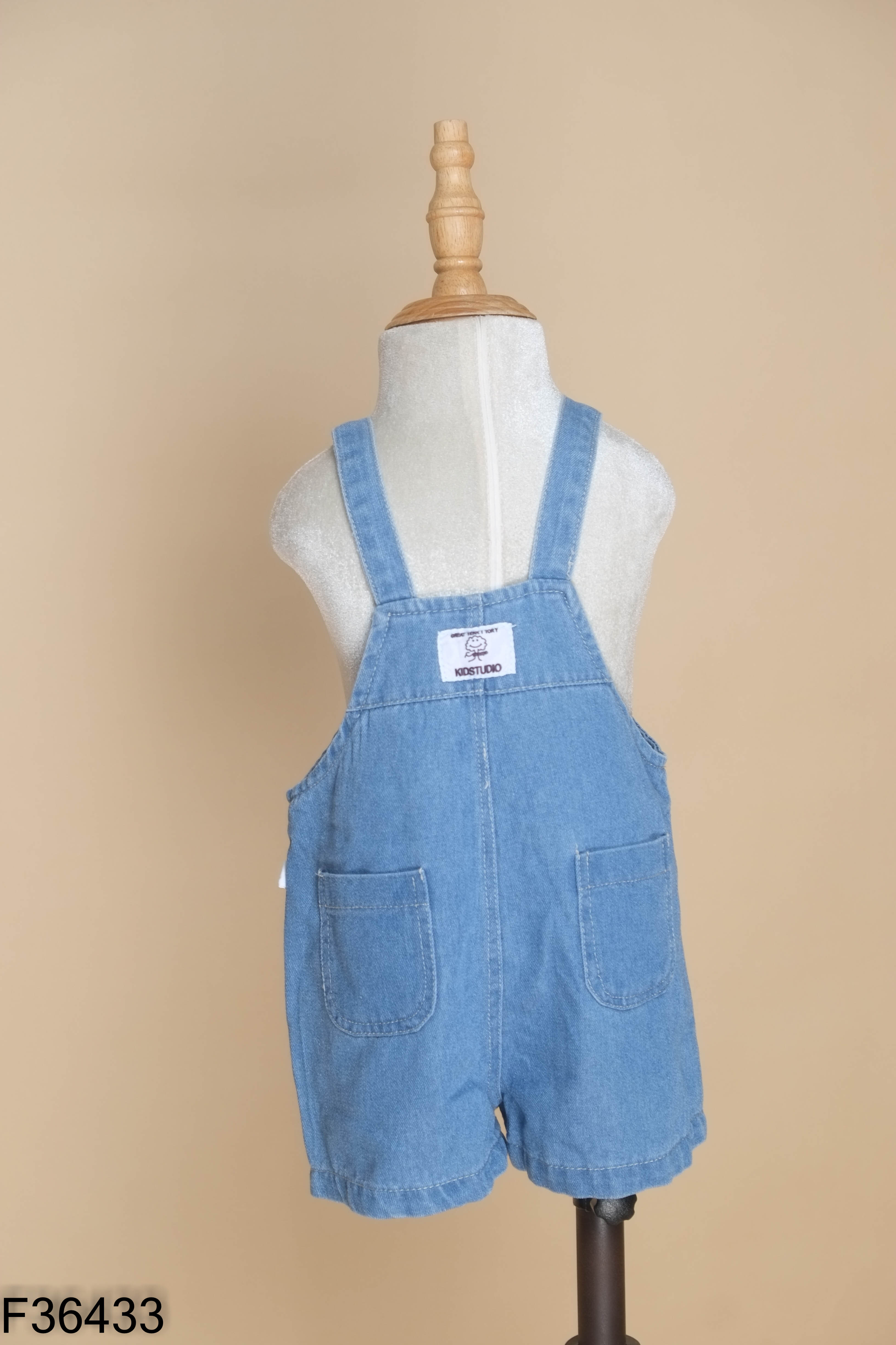 Quần yếm jeans xanh kids