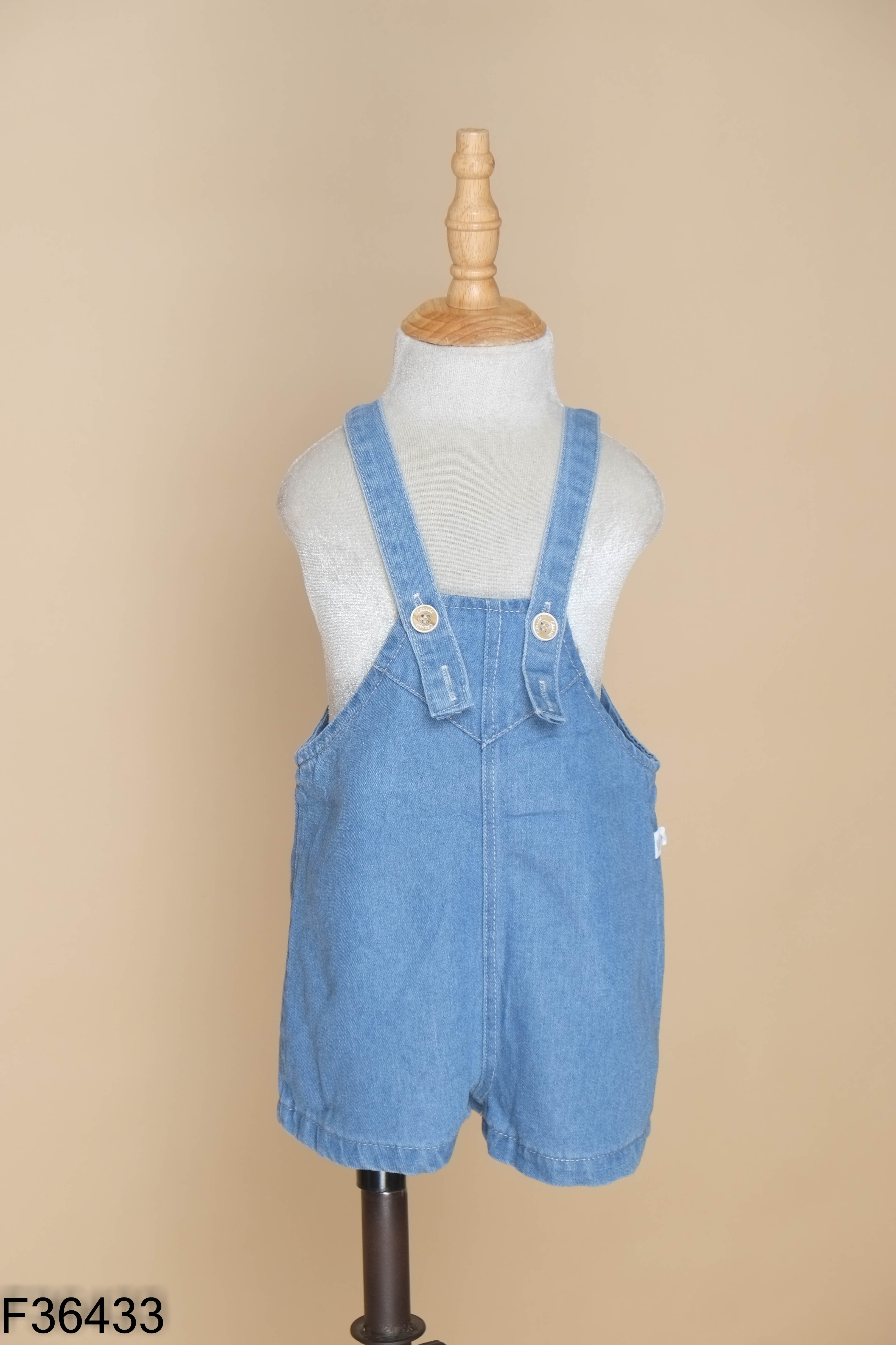 Quần yếm jeans xanh kids
