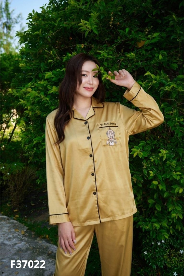 Set bộ ngủ vàng COUPLE+quần